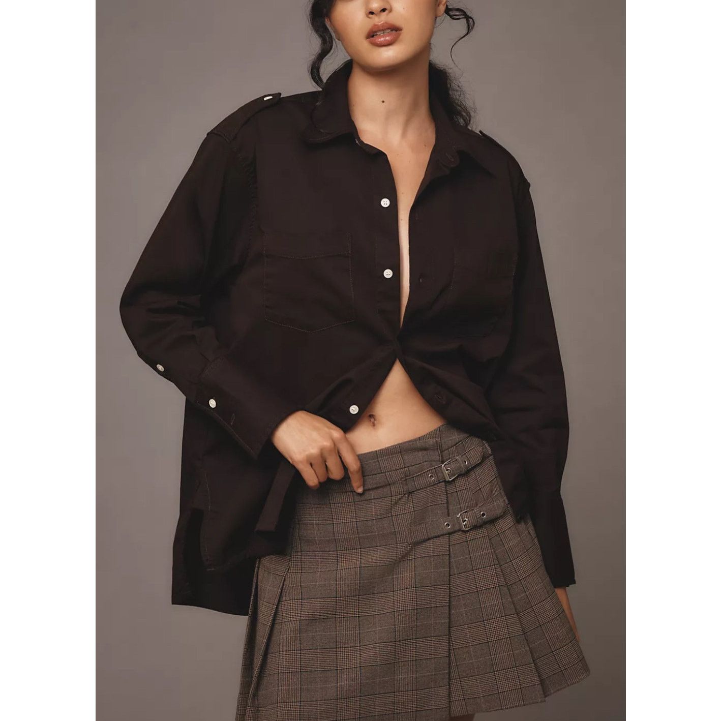 Citizens Of Humanity Citizens of Humanity - Ari Buttondown Shirt / S / Black Size S / US 4 / IT 40 - 1 Thumbnail