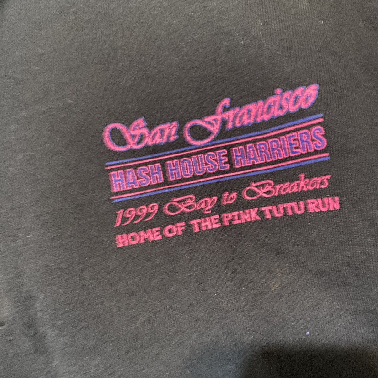 Fruit Of The Loom Vintage 90s San Francisco Hash House Harriers Tee Faded 1999 Size US L / EU 52-54 / 3 - 3 Thumbnail