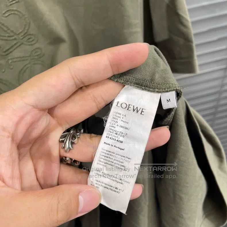 Loewe Loewe Khaki green embroidered short-sleeve Size US M / EU 48-50 / 2 - 5 Thumbnail