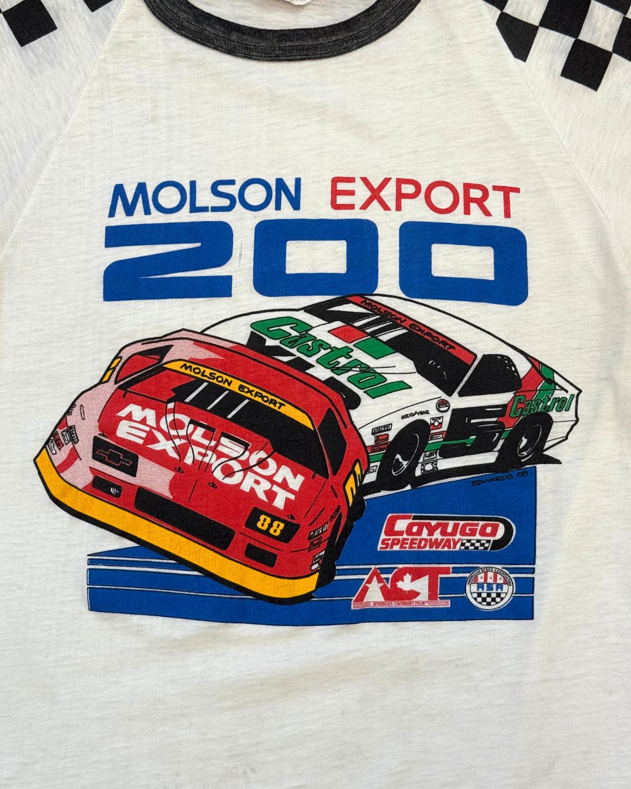 Vintage Rare Vintage 1988 Molson Export 200 Ringer T-Shirt - Small Size US S / EU 44-46 / 1 - 3 Thumbnail