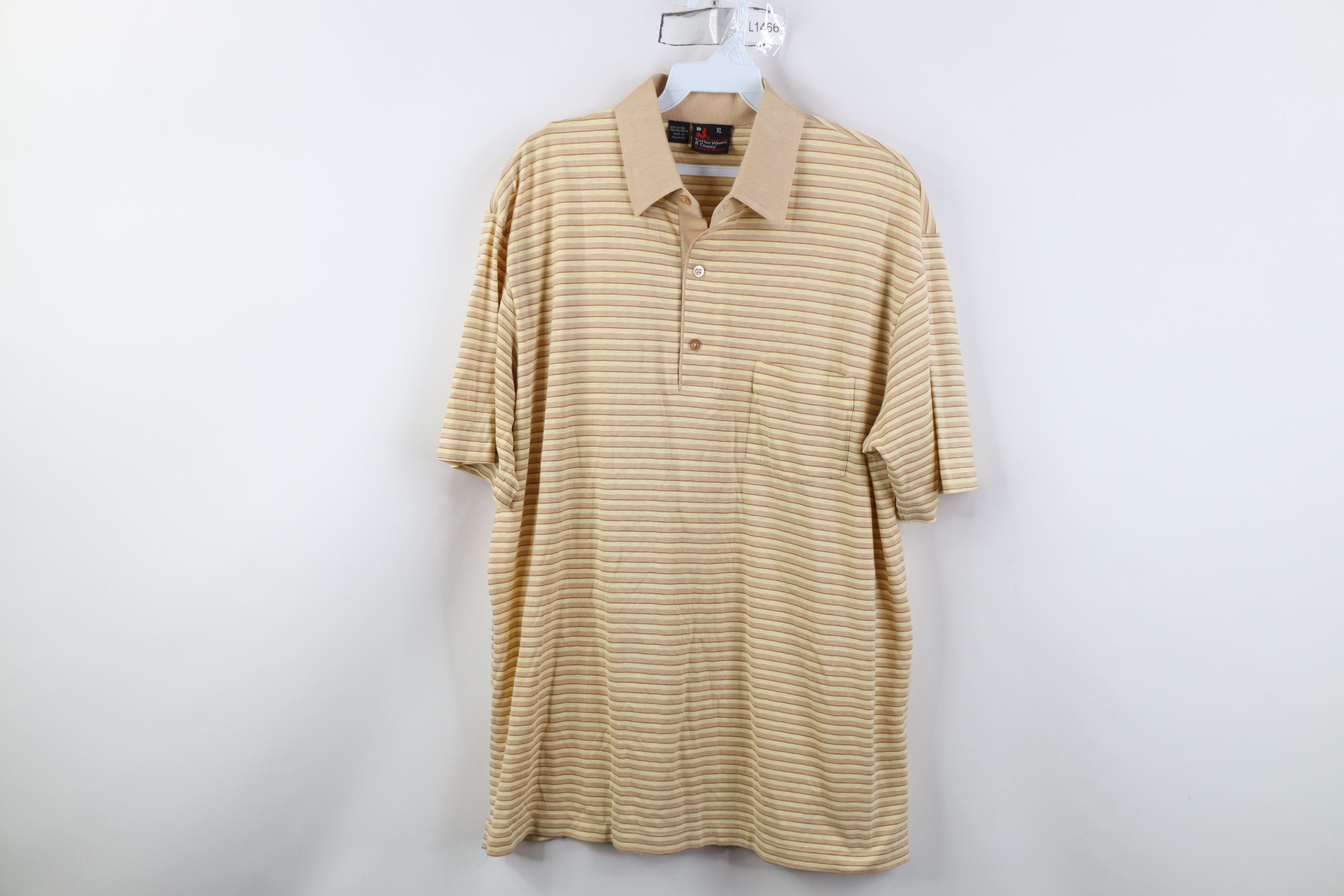 Vintage Vintage 70s Streetwear Block Knit Collared Golf Polo Shirt Size US XL / EU 56 / 4 - 1 Thumbnail