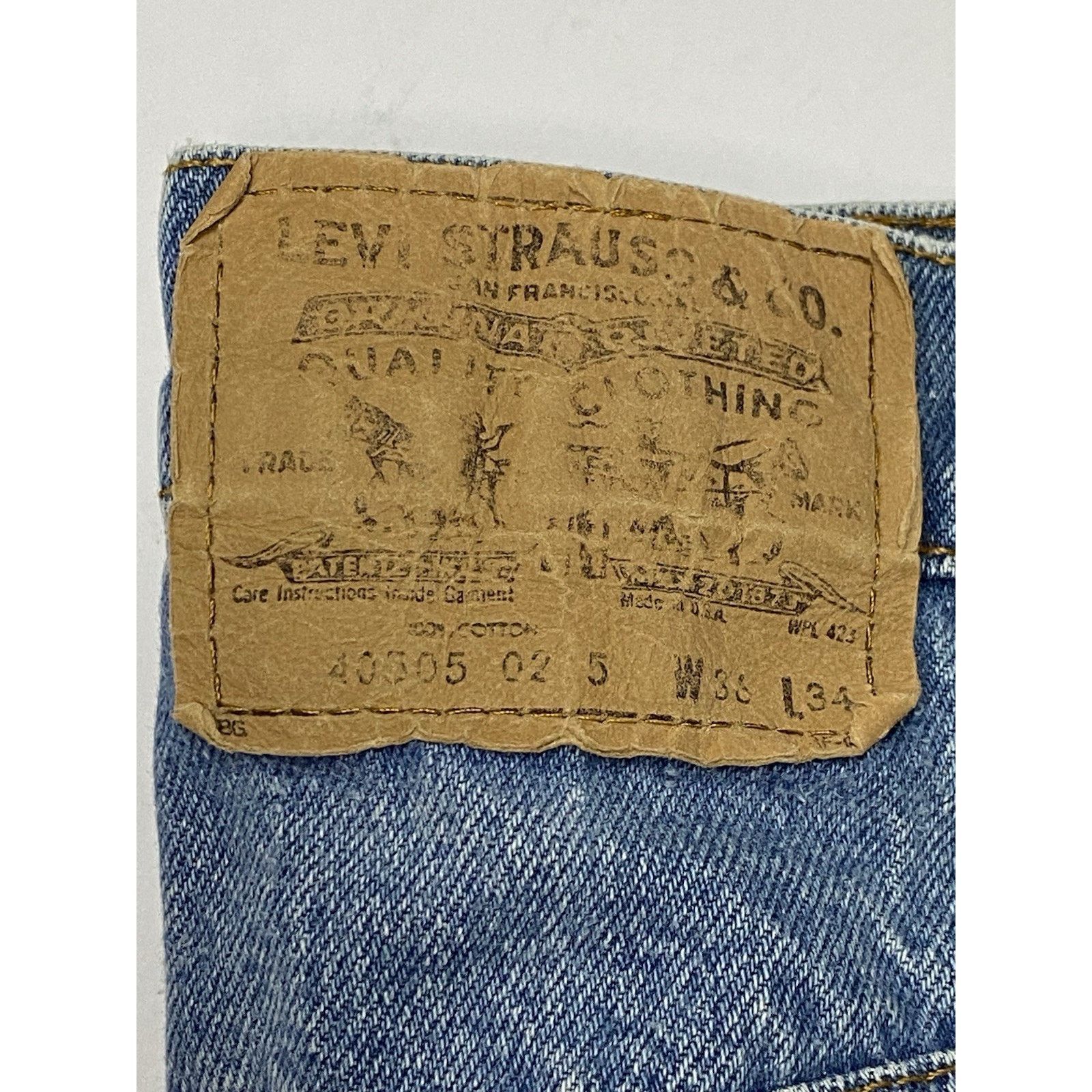 Levi's Vtg Levis Jeans Mens W36xL34 Orange Tab USA 80s Blue Denim Size US 36 / EU 52 - 2 Thumbnail