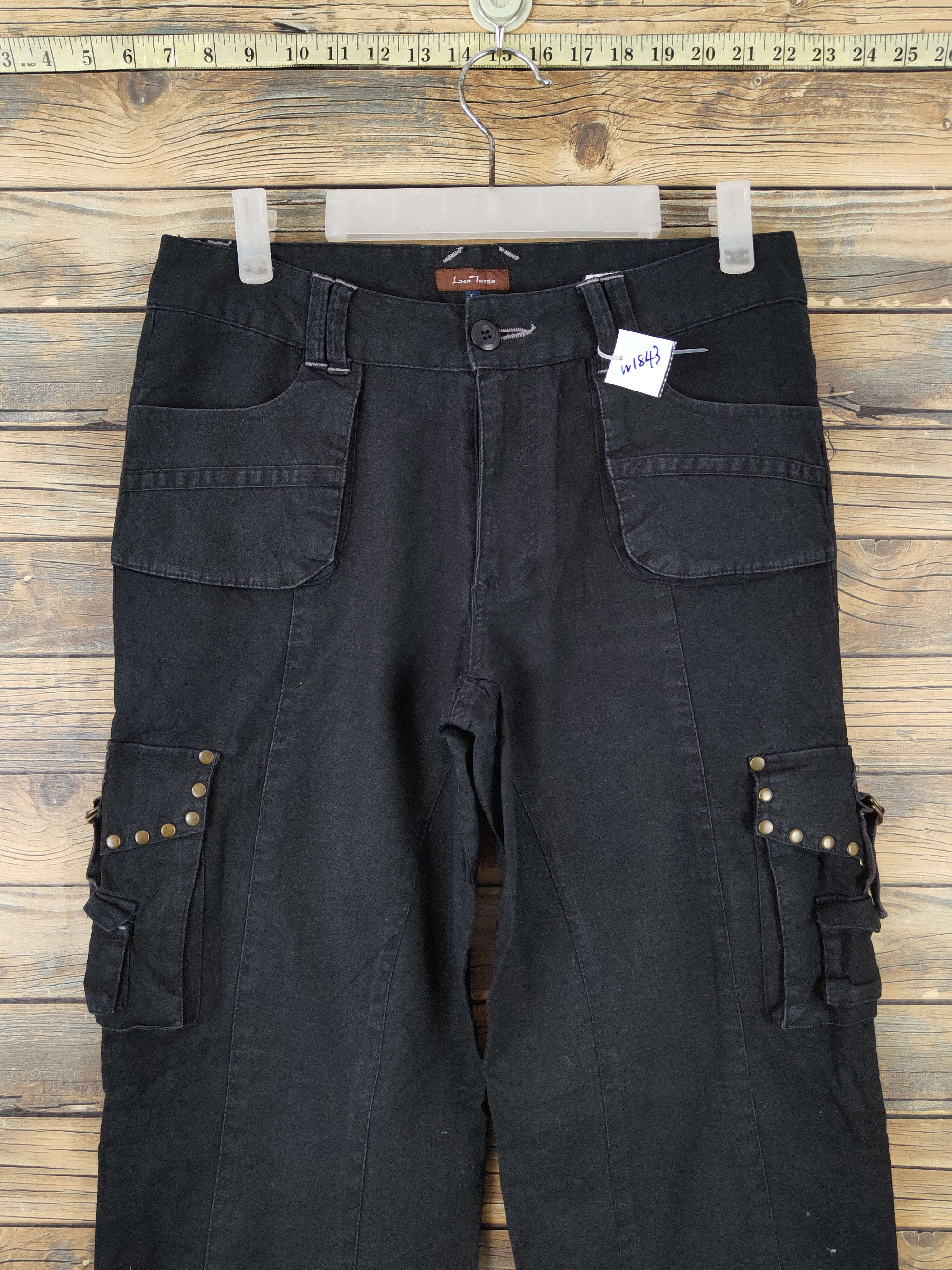 Japanese Brand Lao Targa Black Multipocket Tactical Cargo Pants #W1843 Size US 30 / EU 46 - 2 Thumbnail