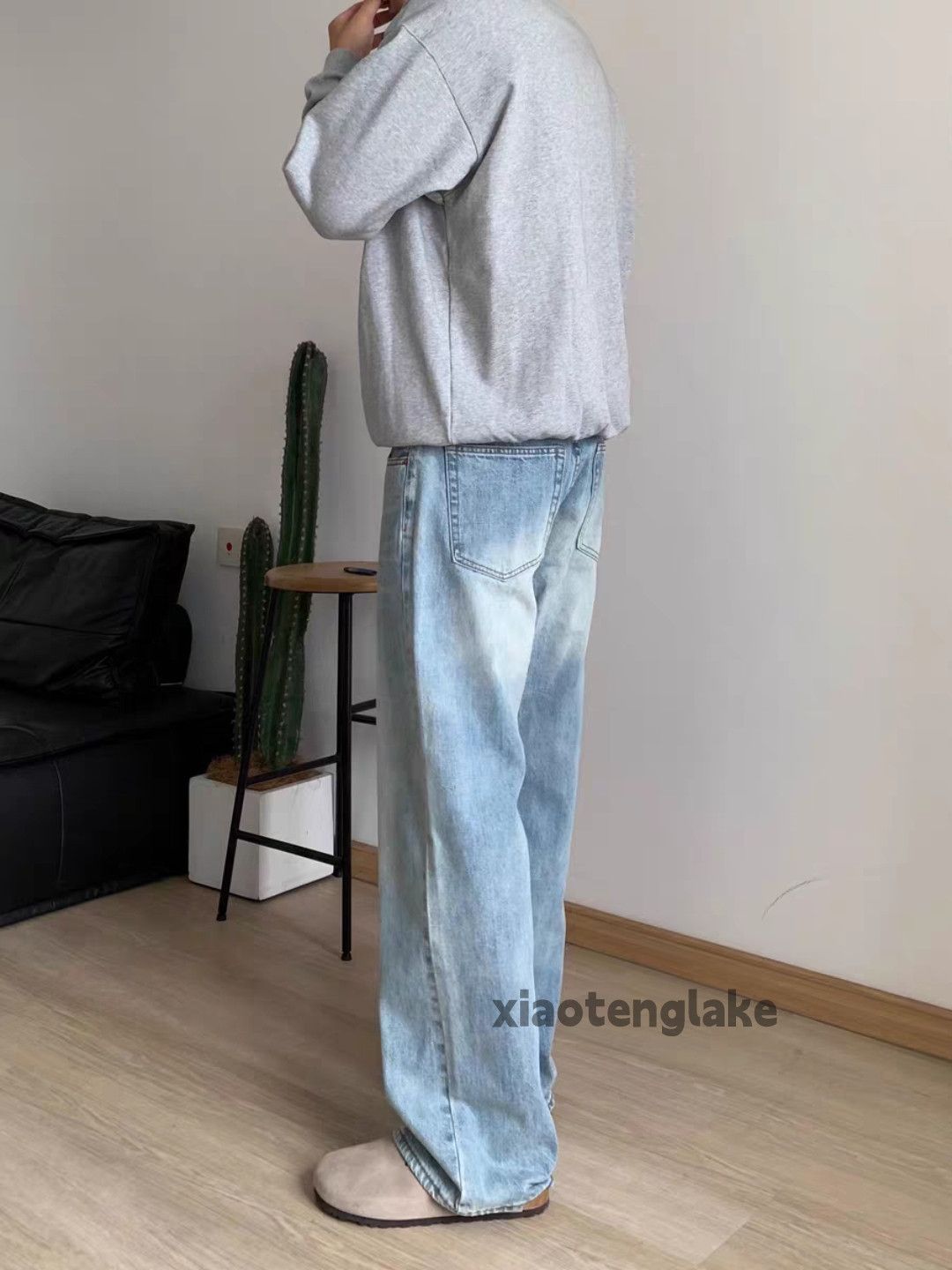 Jean × Vintage washed faded damaged loose baggy yuppie jeans Size US 32 / EU 48 - 5 Thumbnail