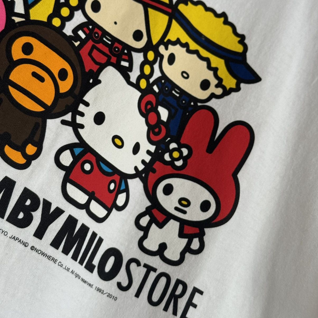 Bape OG Baby Milo x Sanrio Hello Kitty Characters Tee Size US L / EU 52-54 / 3 - 5 Thumbnail