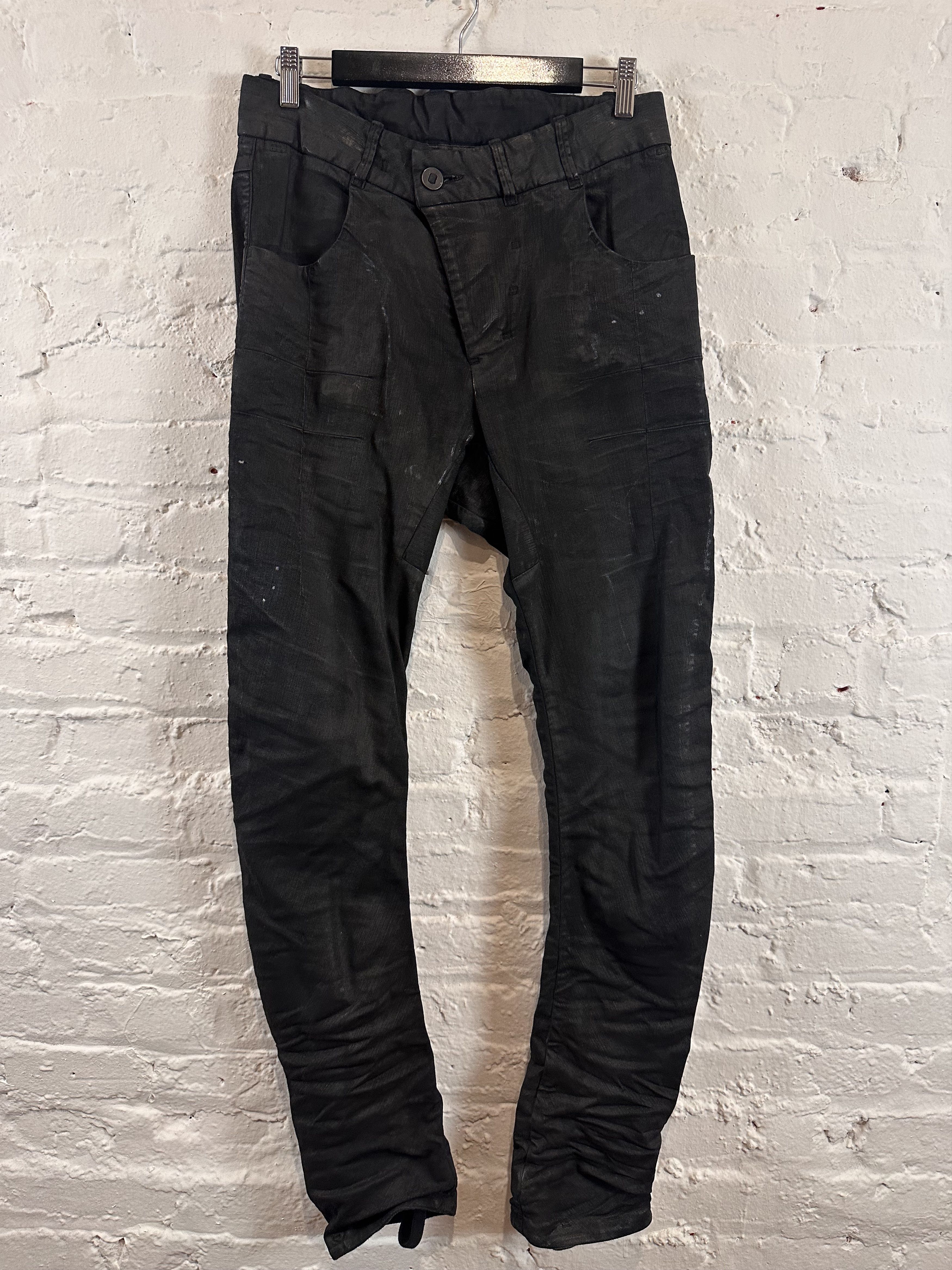 image of Boris Bidjan Saberi P13 Tf Fts10001 Black Vinyl Coated, Men's (Size 30)