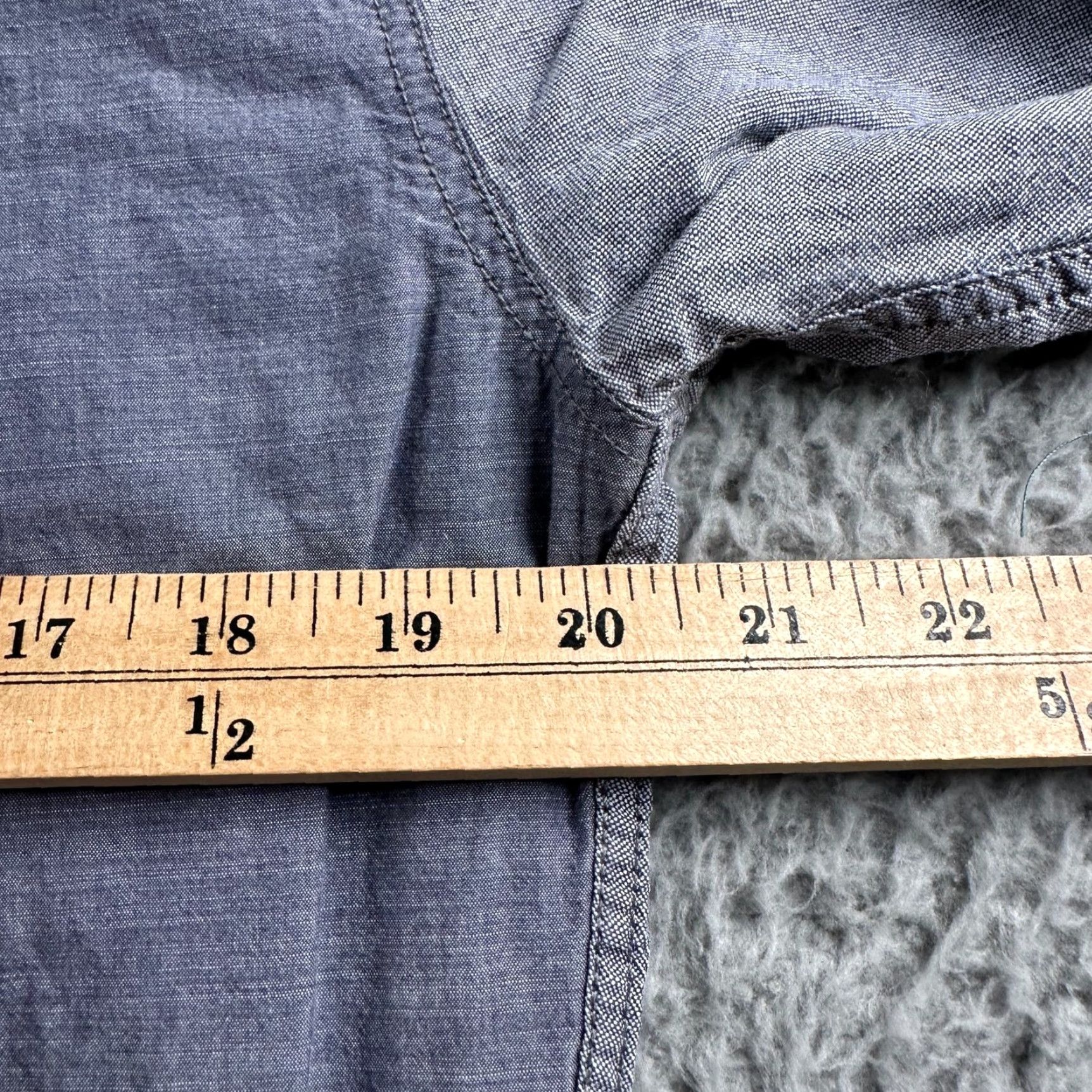 Universal Works Universal Works Shirt Mens M Blue Button Up Long Sleeve Chest Pocket Chambray Size US M / EU 48-50 / 2 - 6 Thumbnail