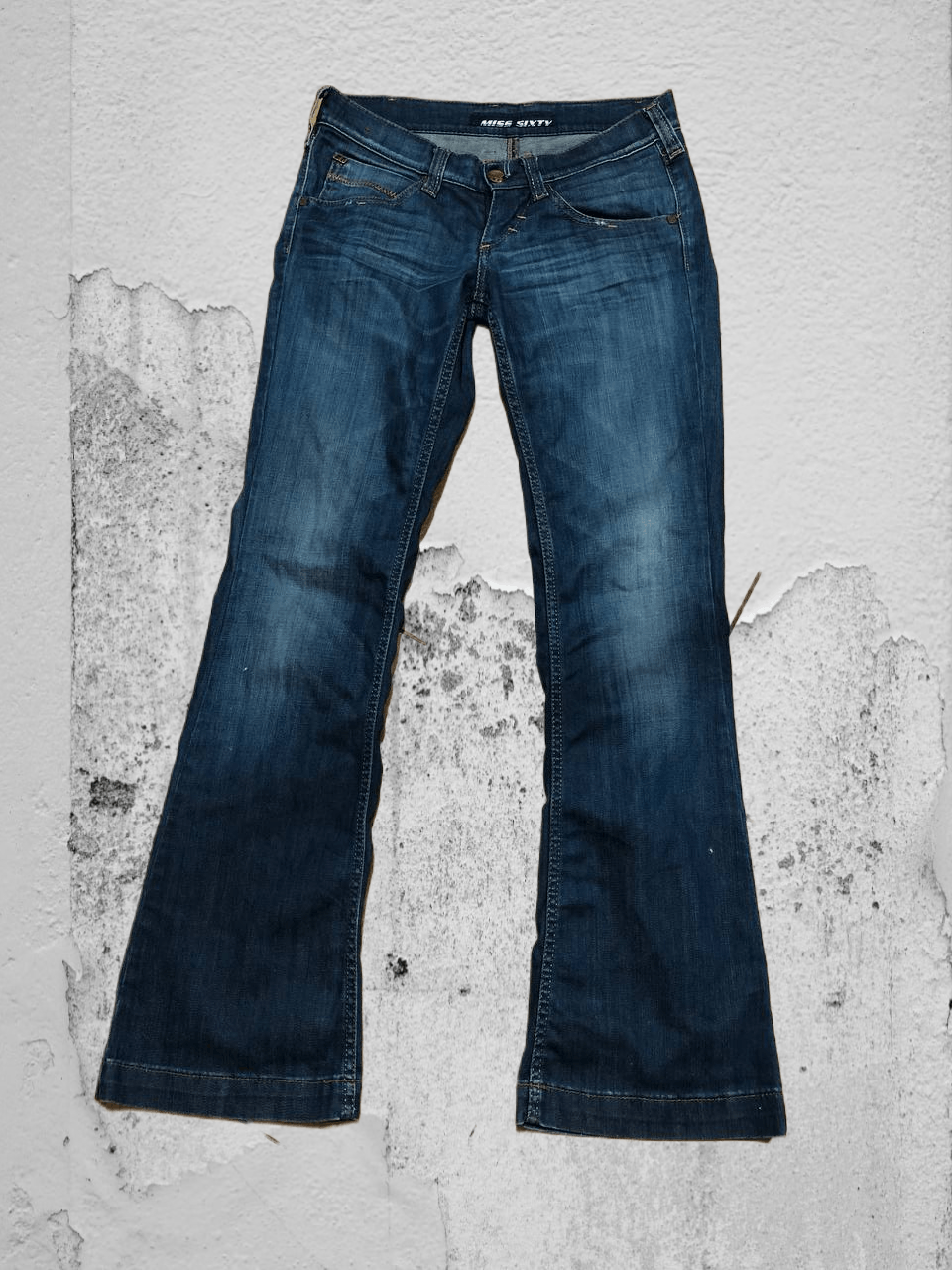 Miss Sixty MISS SIXTY vintage flare low rise button jeans y2k dark wash Size 26" / US 2 / IT 38 - 1 Thumbnail