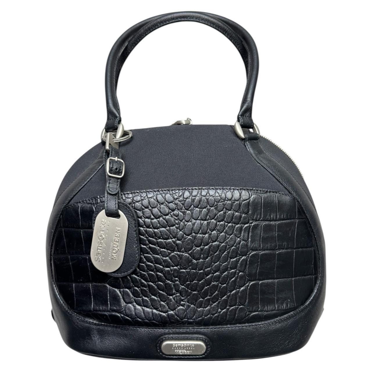 Alexander McQueen Alexander McQueen samsonite ss2007 black leather handbag Size ONE SIZE - 1 Thumbnail