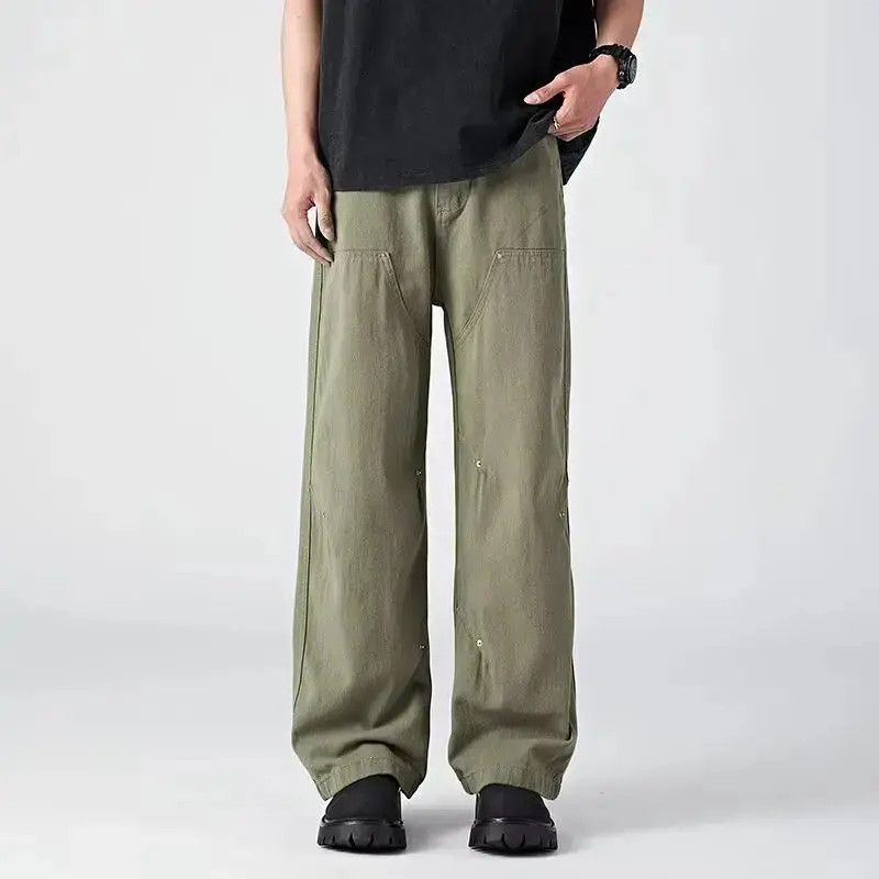 Japanese Brand Retro loose straight leg wide leg casual jeans Size US 32 / EU 48 - 6 Thumbnail