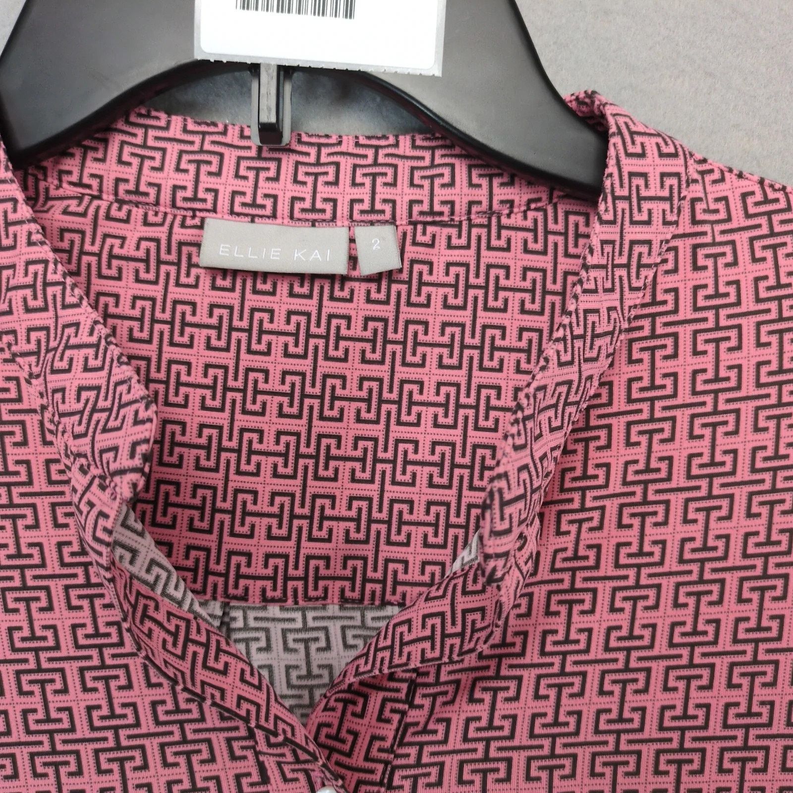 Other Ellie Kai Pink Geometric Shirt Dress Sz 2 Scuba Fabric Size XS / US 0-2 / IT 36-38 - 2 Thumbnail
