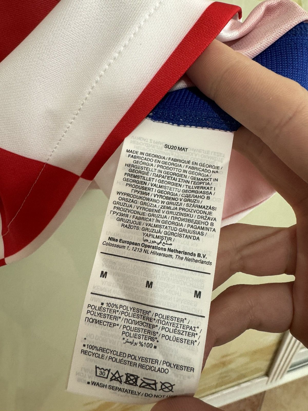 Nike Croatia Euro 2020-2021 Home Soccer Jersey Football Kit Shirt Size US M / EU 48-50 / 2 - 9 Thumbnail