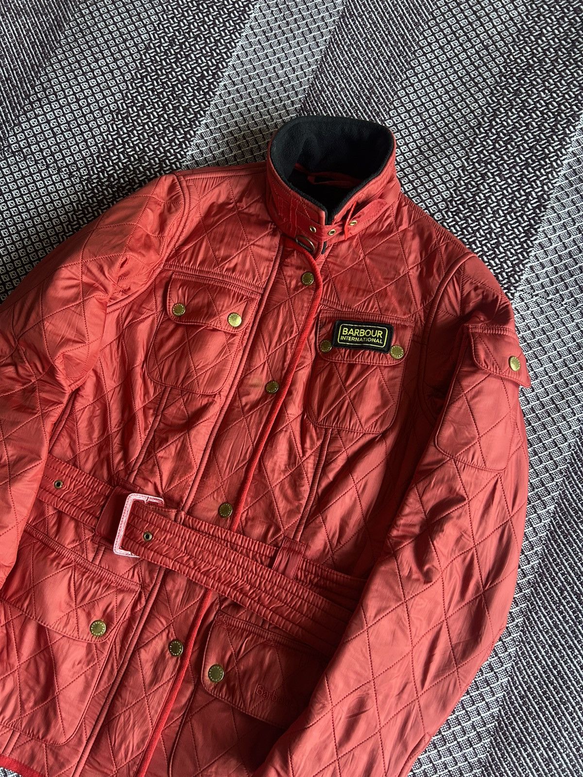Barbour × Vintage Barbour International PolarQuilt Bomber Jacket Size UK6 Size XS / US 0-2 / IT 36-38 - 3 Thumbnail