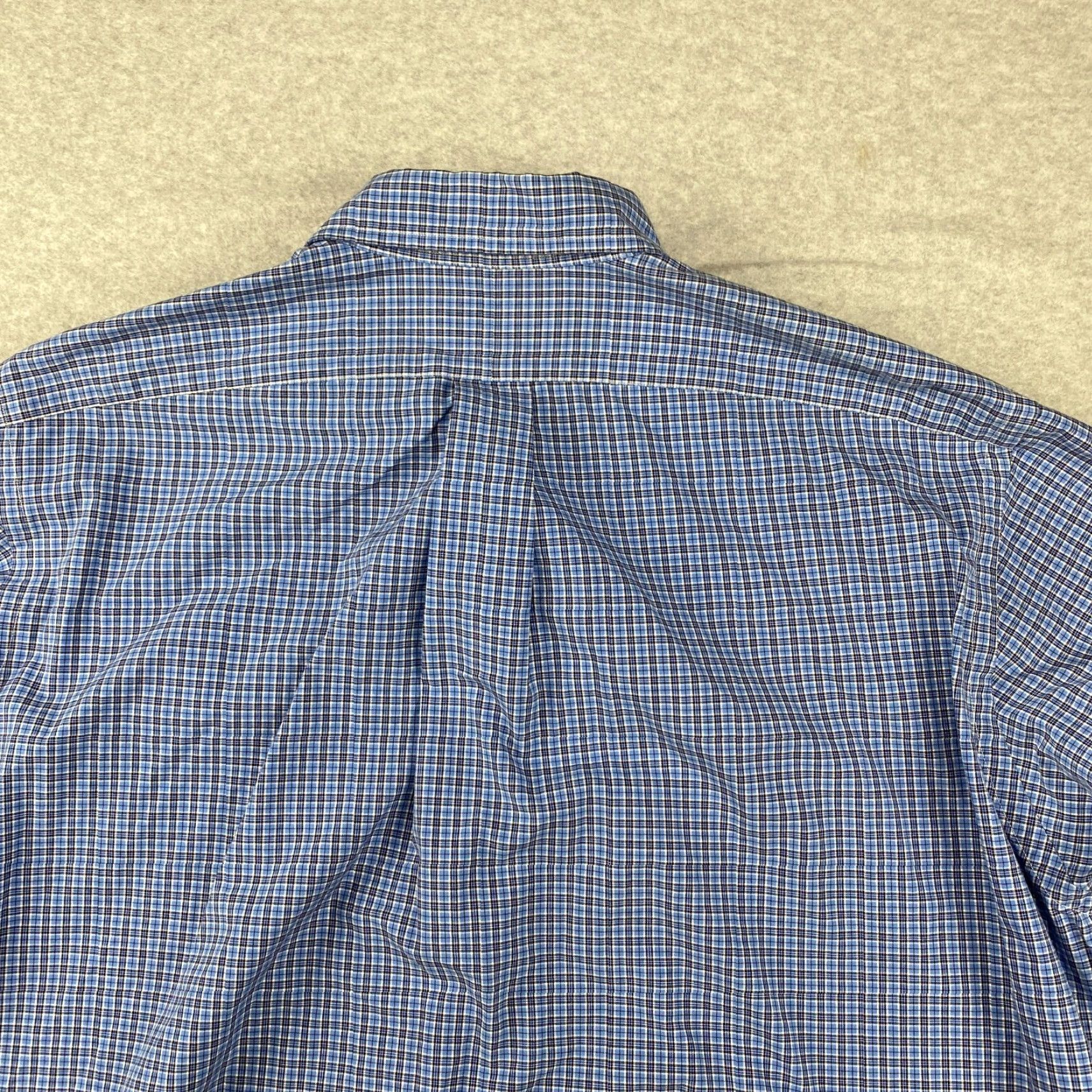 Ralph Lauren Ralph Lauren Dress Shirt Mens 17 Blue Check Classic Fit Long Sleeve Shirt Size 46R - 5 Thumbnail