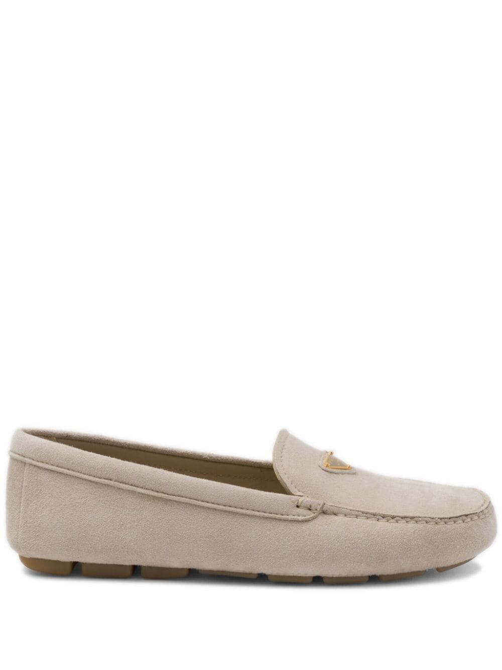 image of Prada Suede Loafers in Beige, Women's (Size 7)