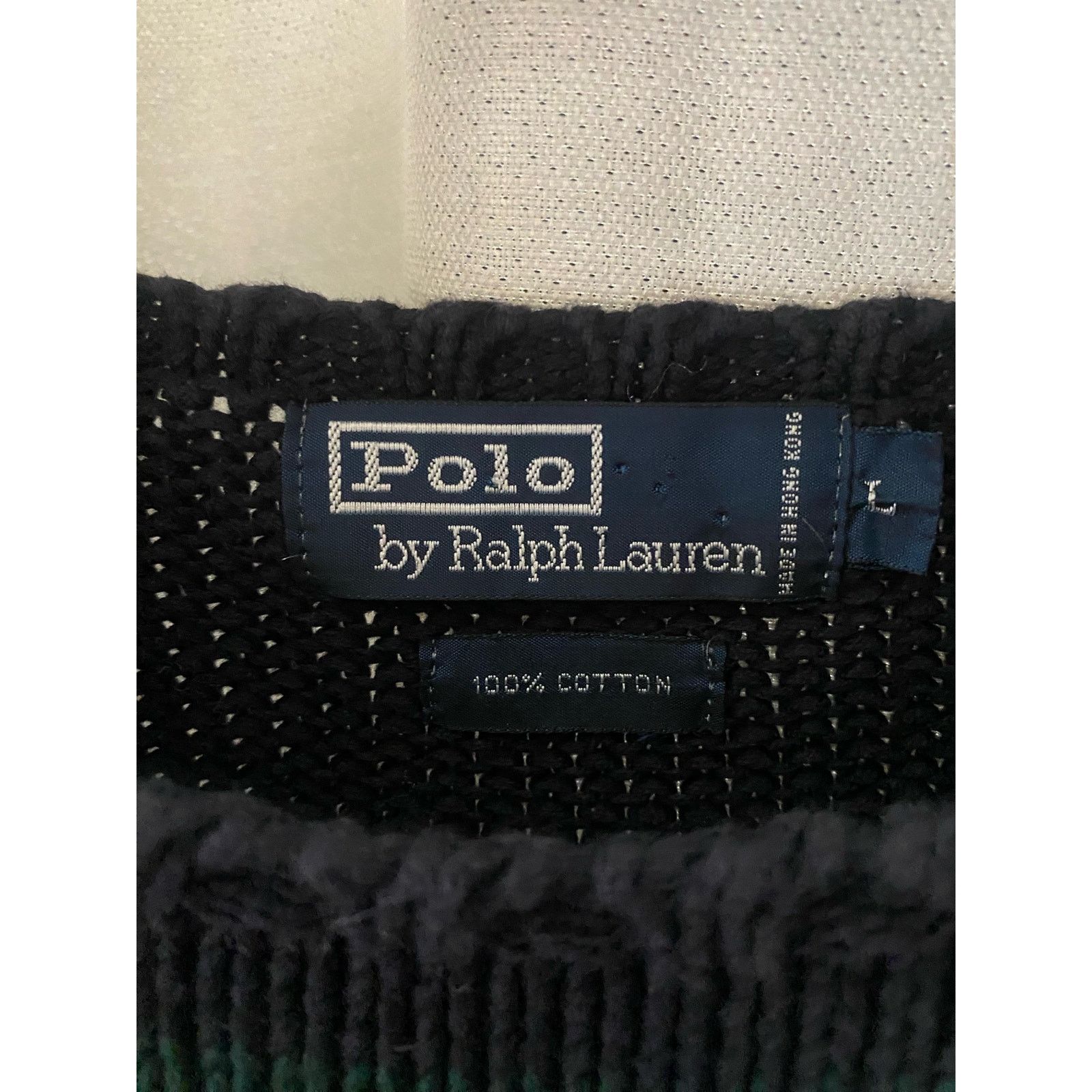 Polo Ralph Lauren vtg Polo by Ralph Lauren Cotton Knit Sweater m large Size US L / EU 52-54 / 3 - 2 Thumbnail