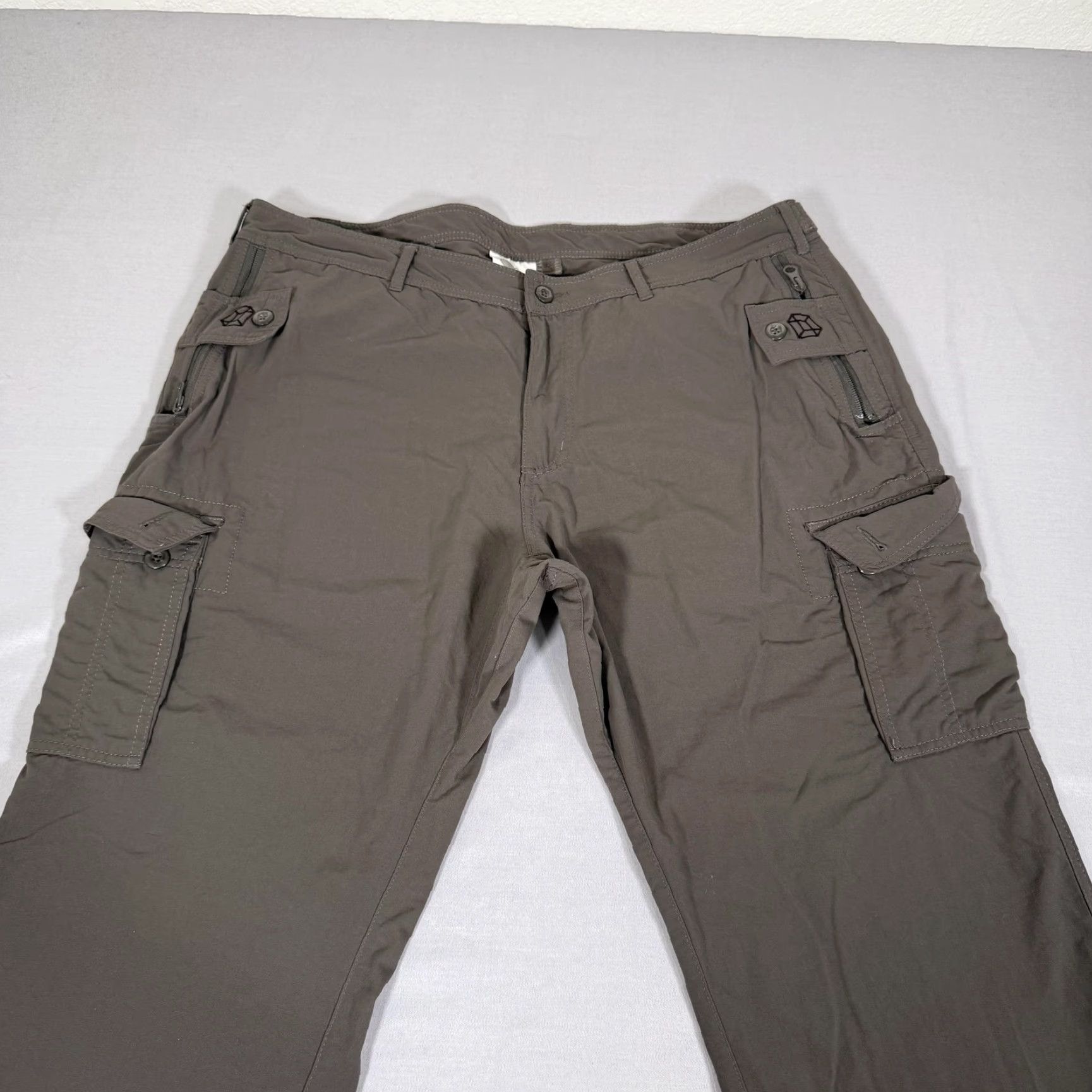Vintage Clothing Arts Pants Mens 38x34 Brown P Cubed Pick Pocket Proof Cargo Travel Size US 38 / EU 54 - 2 Thumbnail