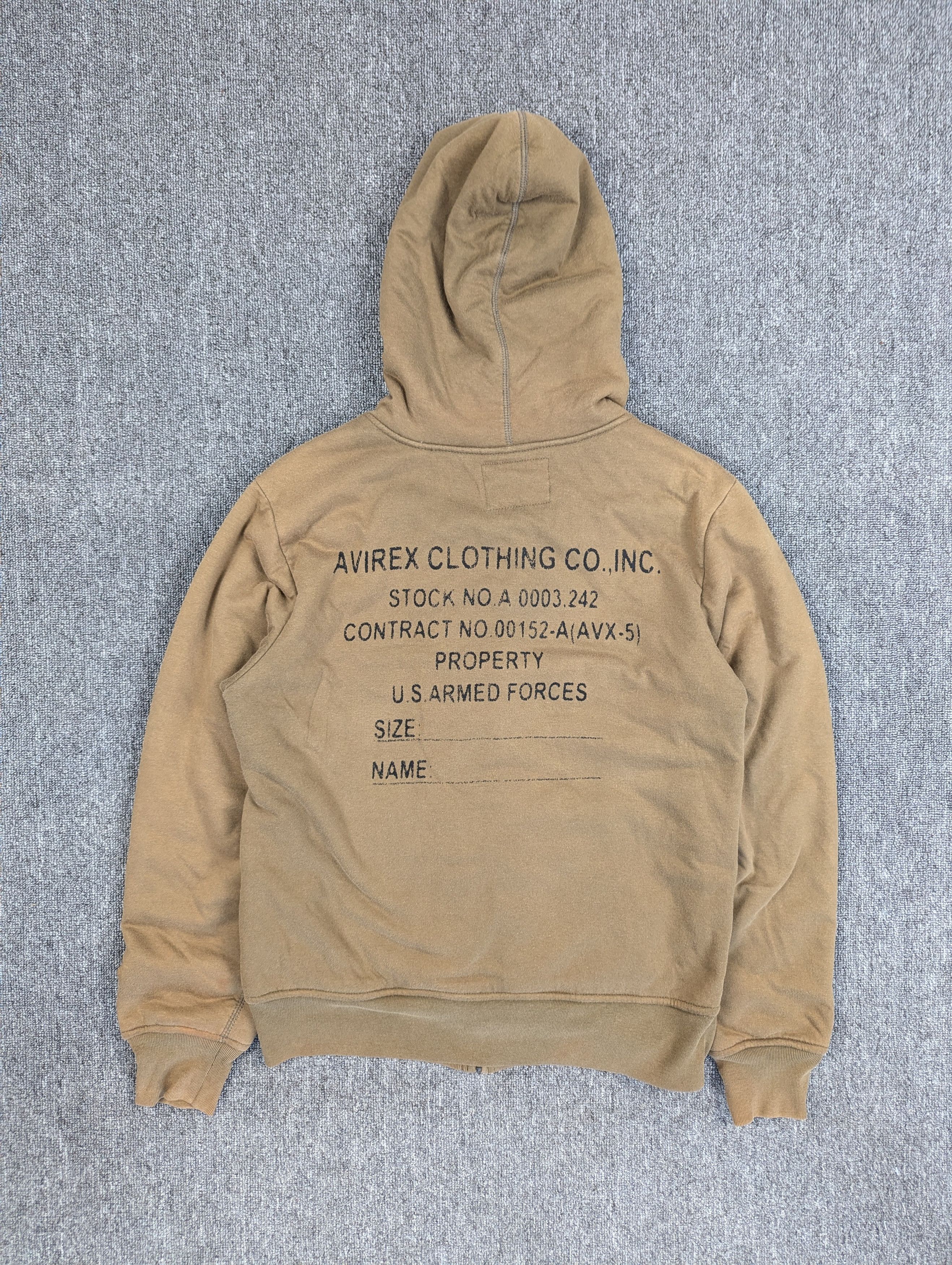 Avirex Avirex U.S.A Distressed Sherpa Lined Hoodie Zipper Size US M / EU 48-50 / 2 - 10 Thumbnail