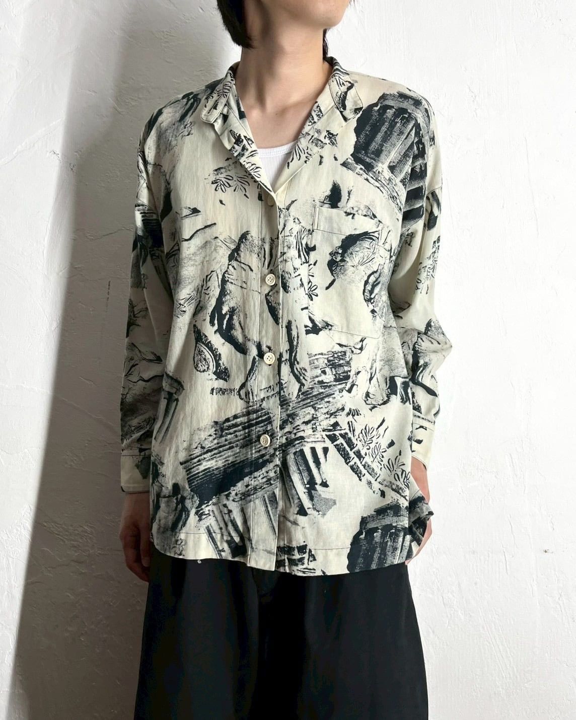 Issey Miyake ISSEY MIYAKE 1985SS PERMANENTE Band-Collar Cotton Shirt Size US M / EU 48-50 / 2 - 2 Thumbnail