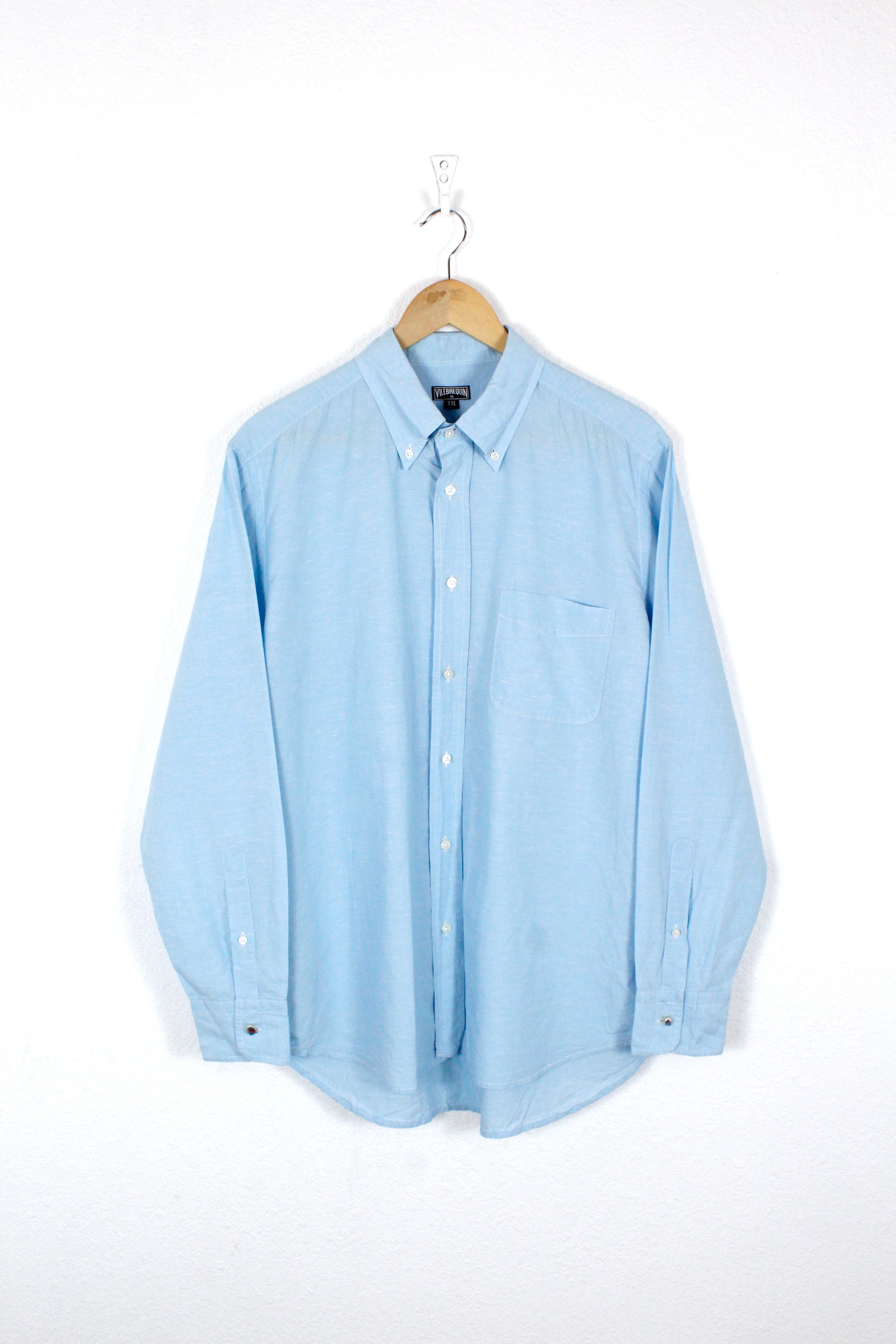 Vilebrequin Vilebrequin Blue Cotton Linen Oxford Shirt Beach Size US XL / EU 56 / 4 - 1 Thumbnail
