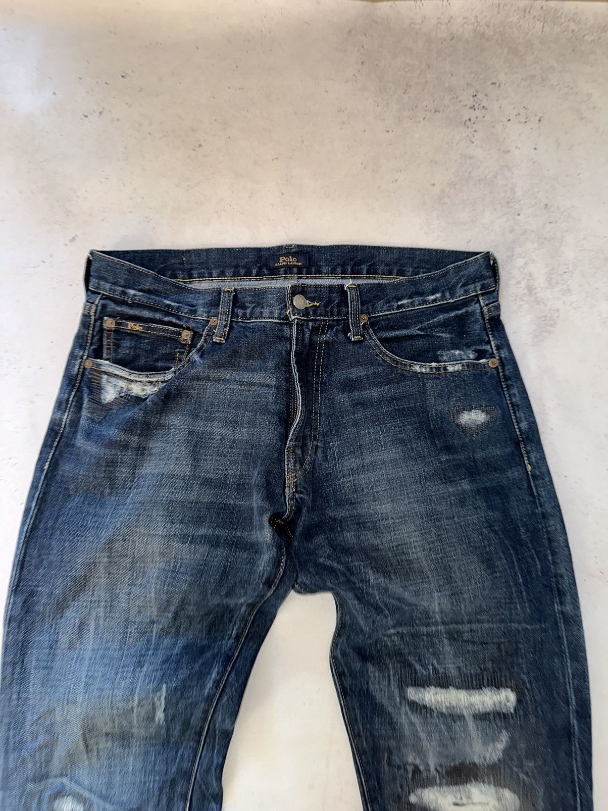 Polo Ralph Lauren VINTAGE POLO RALPH LAUREN BAGGY PATCHWORK DENIM JEANS 34x32 Size US 34 / EU 50 - 3 Thumbnail