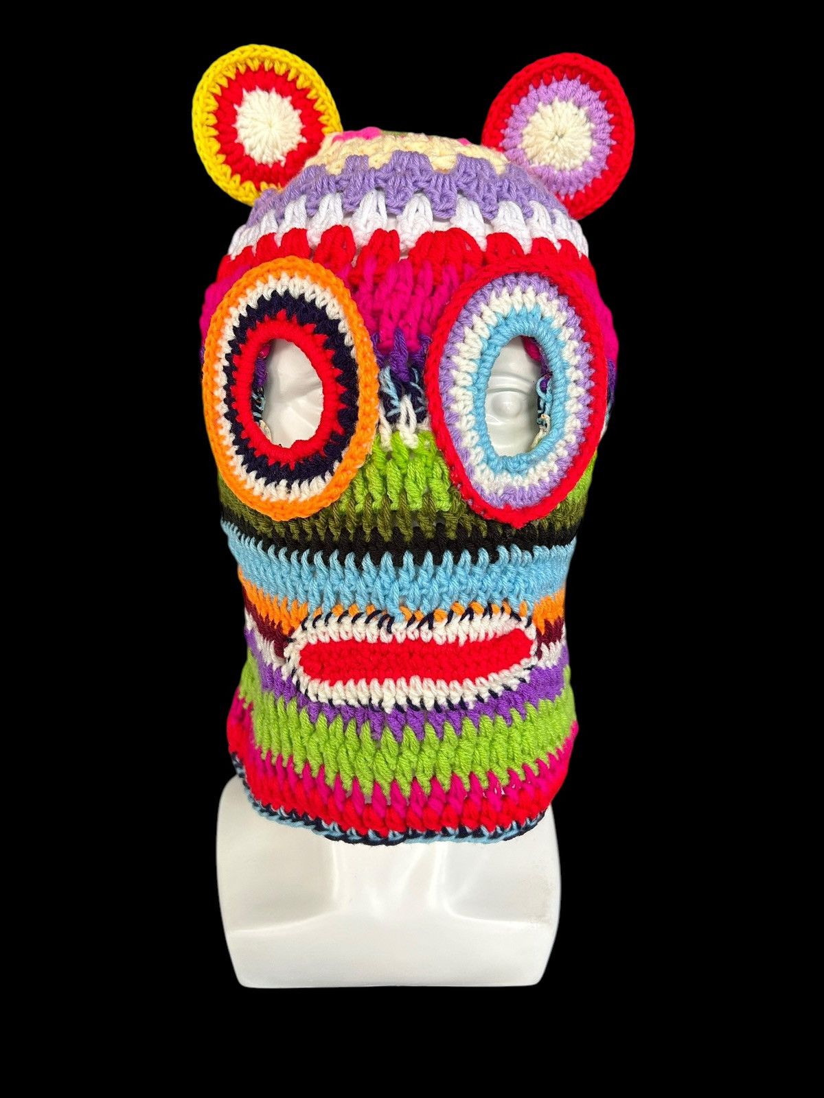 Japanese Brand × Kapital × Vintage Very Rare Crochet Knitted Handmade Balaclava Masked ☠️☠️ Size ONE SIZE - 8 Thumbnail