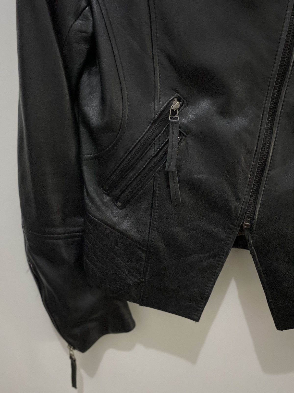 Isamu Katayama Backlash Leather Jacket On&On Vkei Asymmetrical Size US S / EU 44-46 / 1 - 4 Thumbnail