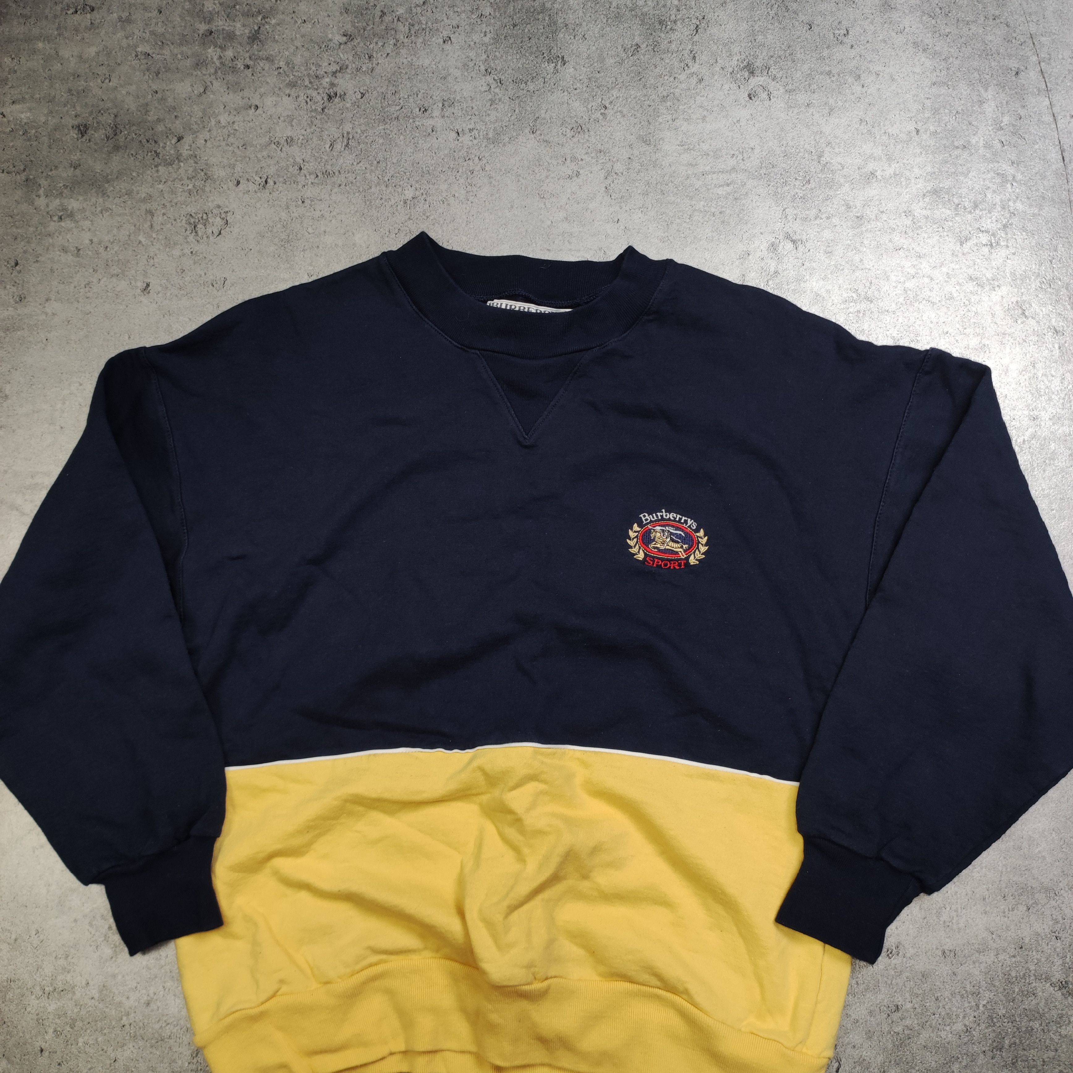 Burberry × Vintage RARE 90s Burberrys London Sport Logo Crewneck Sweatshirt Size US S / EU 44-46 / 1 - 2 Thumbnail