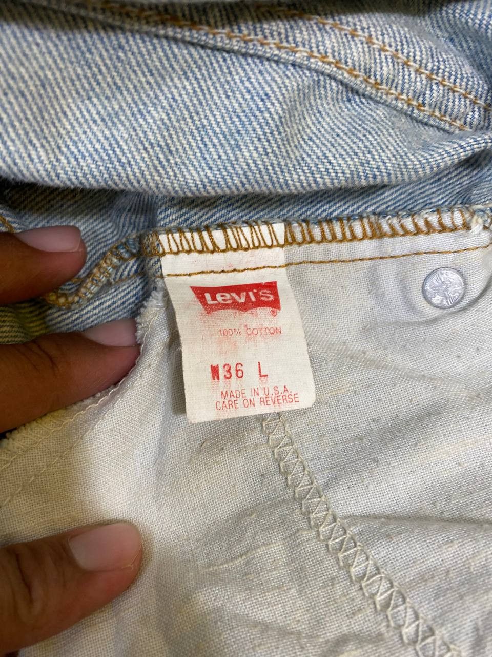 Levi's vintage levis 505 orange tab short denim nice design Size US 36 / EU 52 - 9 Thumbnail