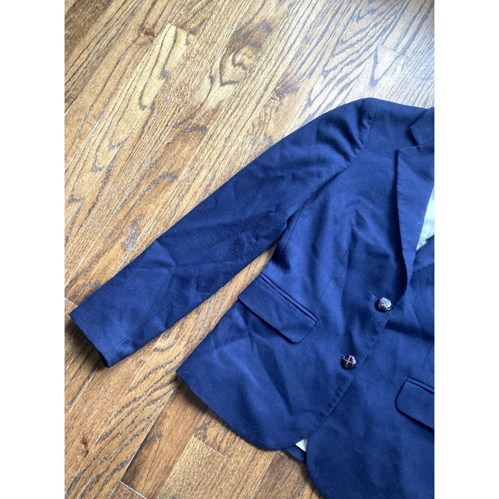 J.Crew J.CREW Womens Keating Blazer Size 00 Navy Blue Wool Blend Office Career Size XXS / US 00 / IT 34 - 2 Thumbnail