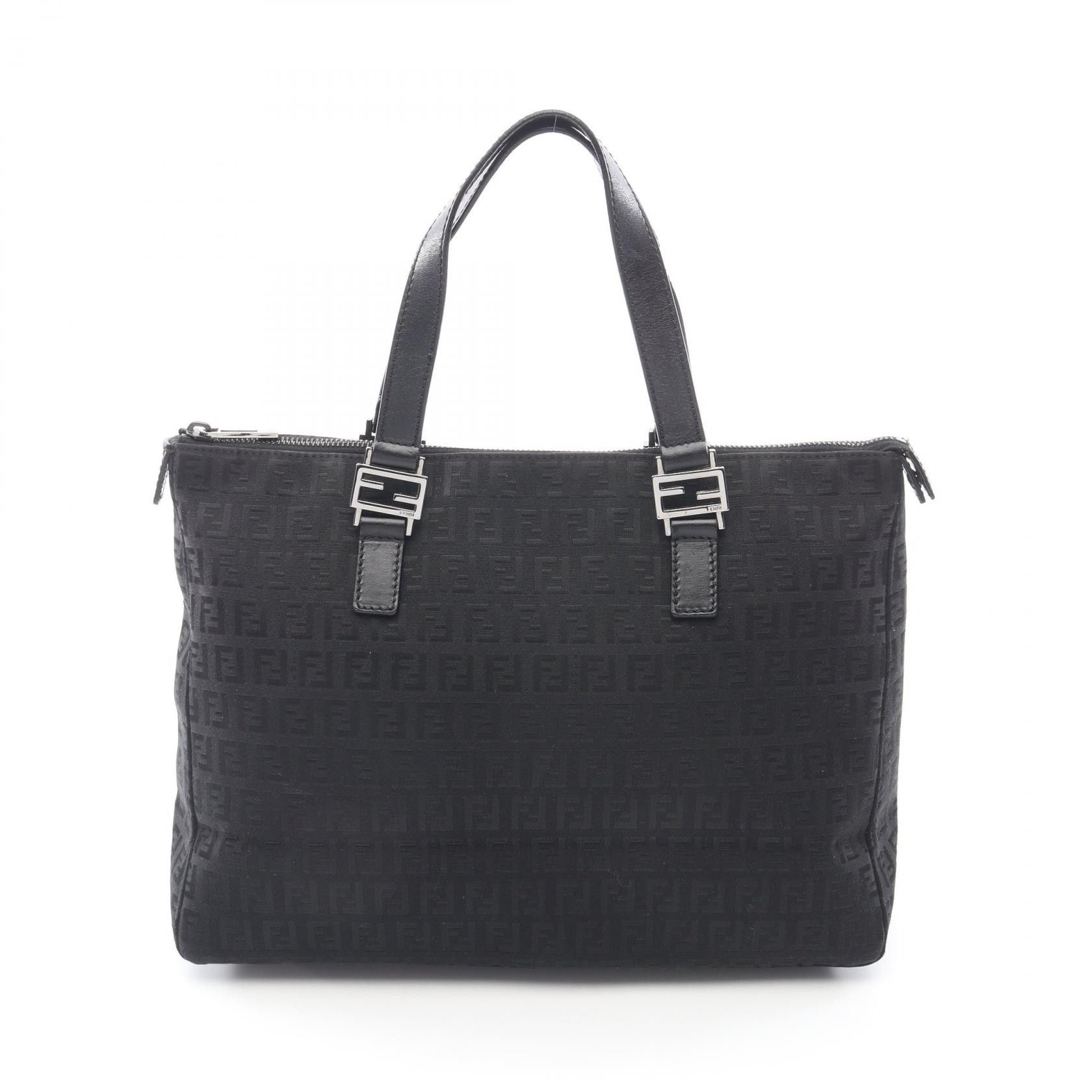 Fendi Fendi Fendi Zucchino Canvas Leather Tote Bag Leather Tote Bag DUTY FREE for USA Size ONE SIZE - 1 Thumbnail