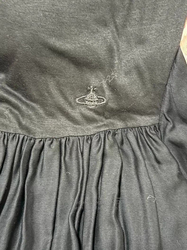 Vivienne Westwood Vivienne Westwood Saturn Embroidery Odd Dip-Dyed Black Dre Size M / US 6-8 / IT 42-44 - 8 Thumbnail