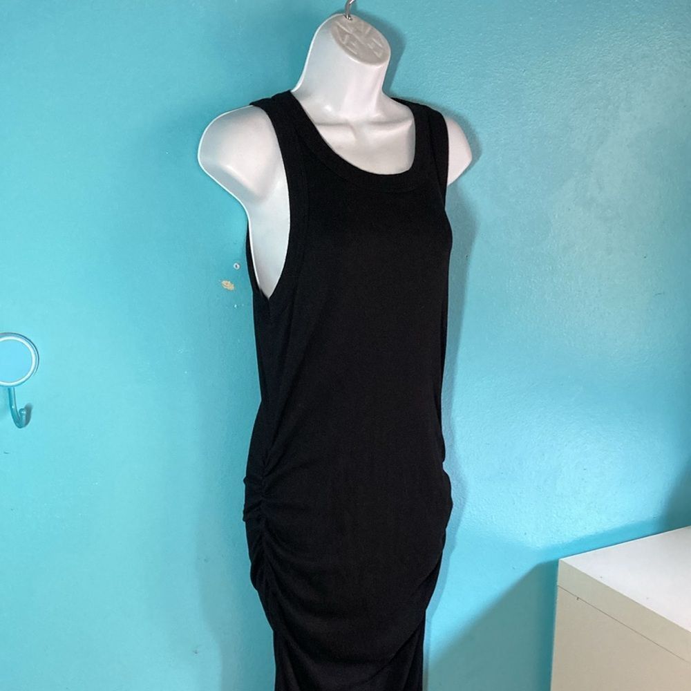 Michael Stars Michael Stars Wren Ribbed Midi Fitted Tank Dress in Black Size L Size L / US 10 / IT 46 - 9 Thumbnail