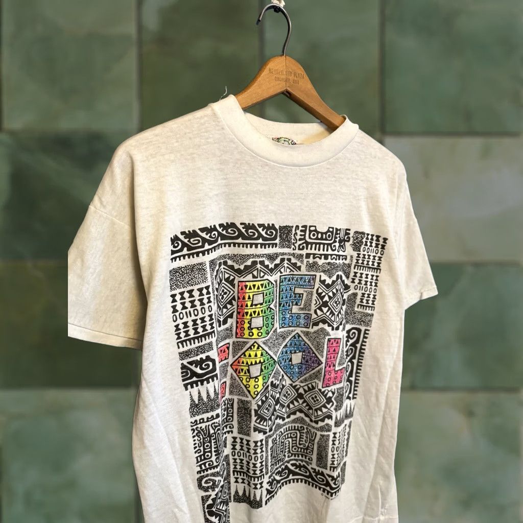 Vintage VINTAGE Be Cool 80s T-Shirt Shirt Large White Graphic Tee Men L Mens Size US L / EU 52-54 / 3 - 1 Thumbnail