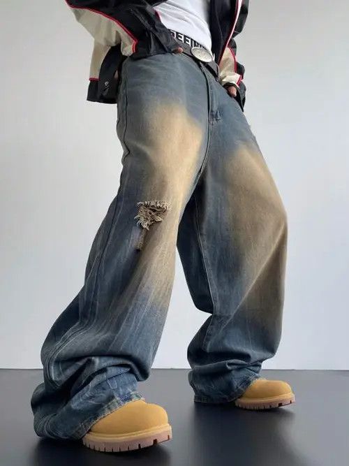 Jean Kimiko x Kumi VIntage Retro Y2k Washed Jeans Pants 90s Size US 32 / EU 48 - 4 Thumbnail