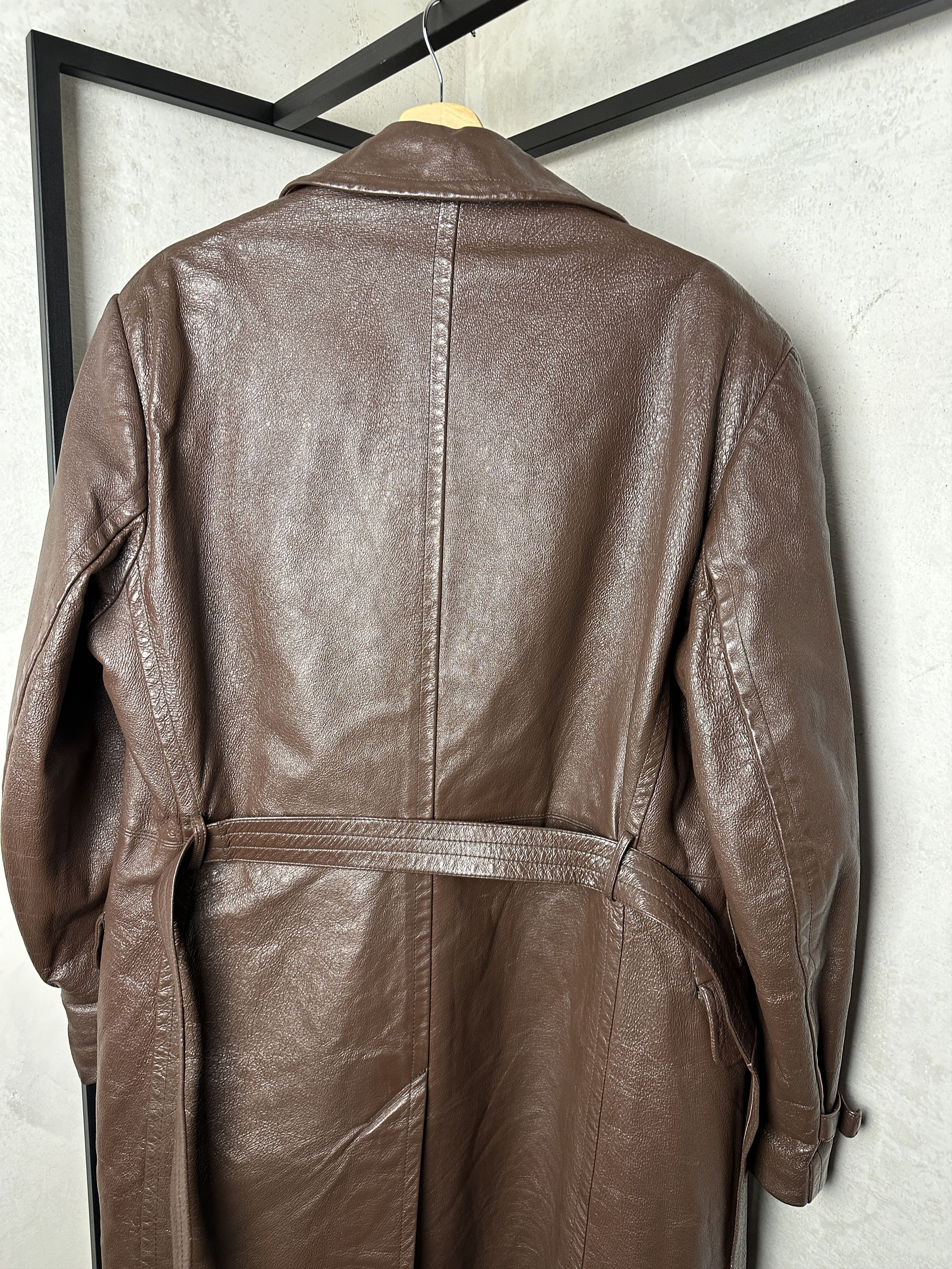 Genuine Leather Vintage Horse Leather Brown Coat Size US L / EU 52-54 / 3 - 10 Thumbnail