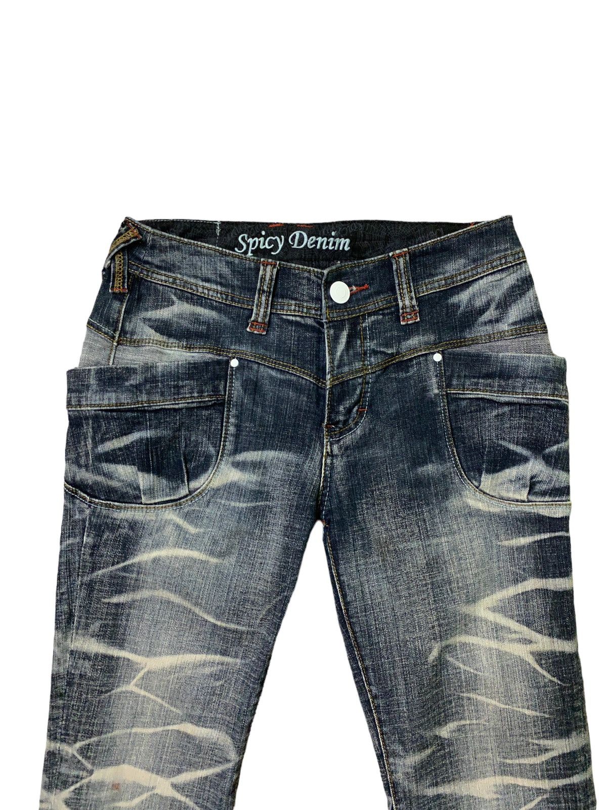 Designer × Japanese Brand Archive Clawmark Spicy Denim Acid Wash Denim Jeans Size US 27 - 3 Thumbnail
