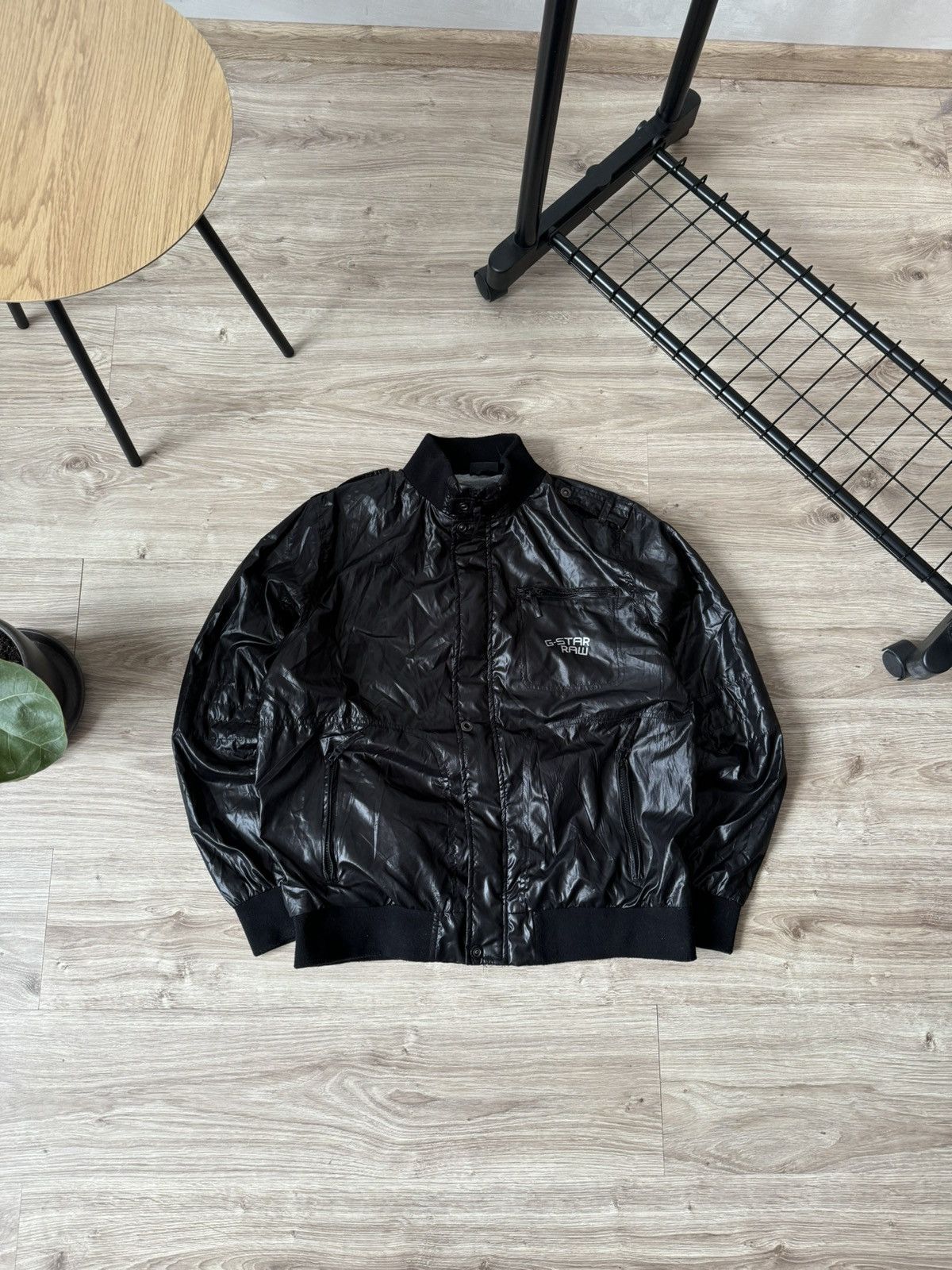 G-Star Vintage Y2K G Star Raw Black Nylon Metal Big Logo Jacket Size US L / EU 52-54 / 3 - 3 Thumbnail