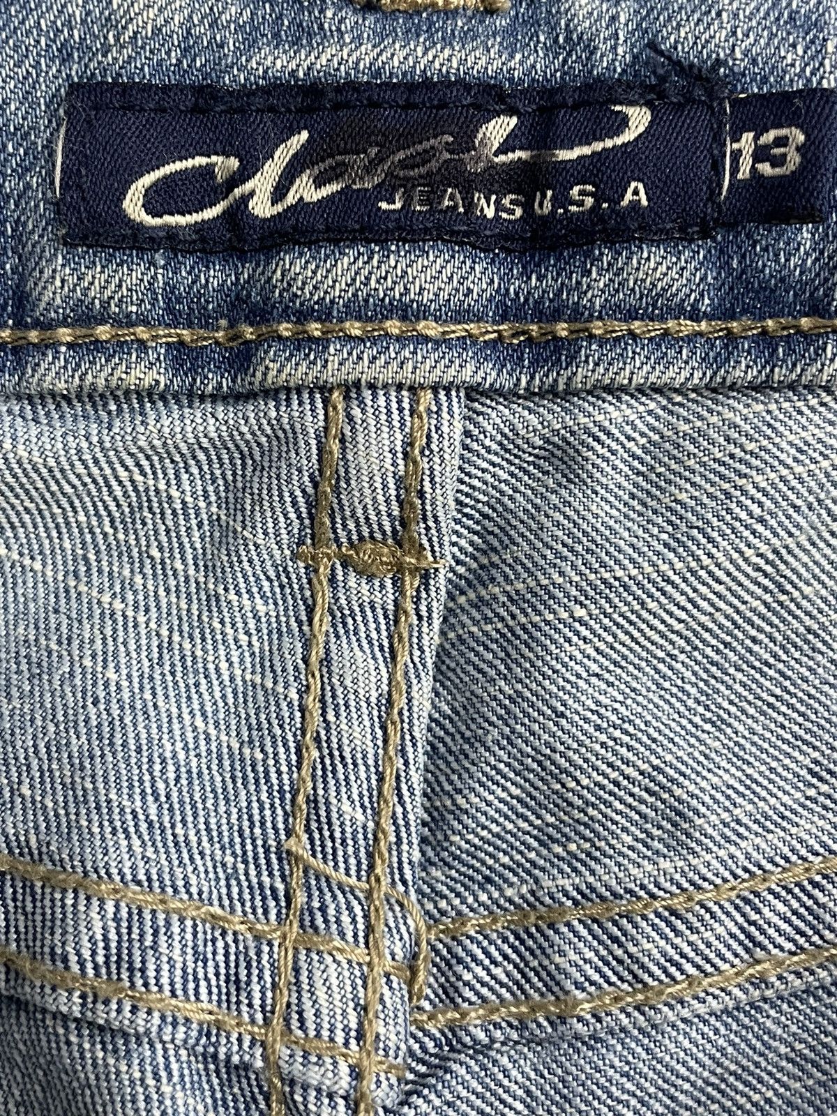 Japanese Brand × Vintage Vintage Clash Embroidered Flared Denim Pants With Belt Size US 32 / EU 48 - 13 Thumbnail