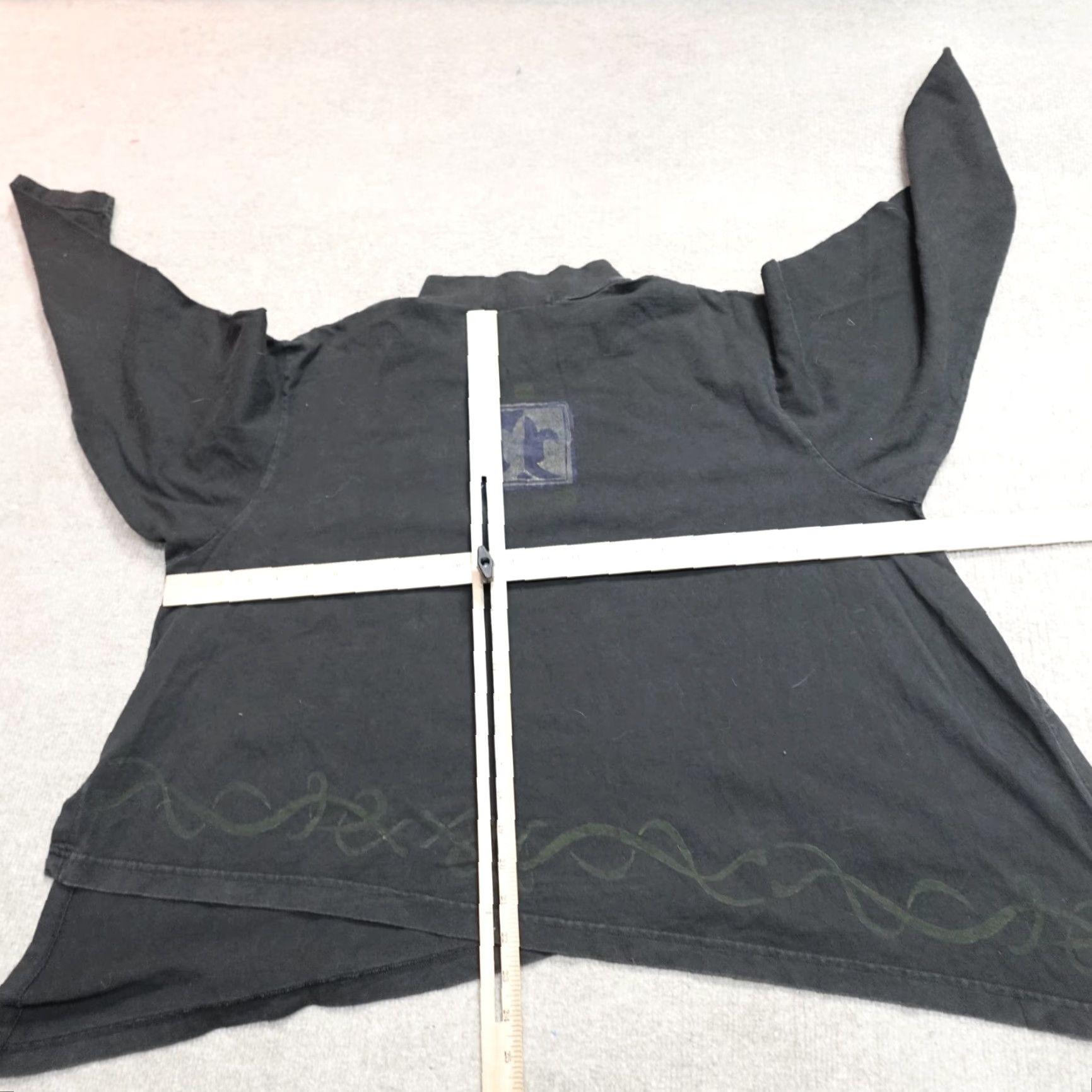 Vintage VINTAGE Blue Fish Shirt Womens 16 Black Mock Neck Pullover 100% Cotton Casual Sleeve T-Shirt Fall Spring Summer Womens Size XXL / US 16-18 / IT 52-54 - 6 Thumbnail