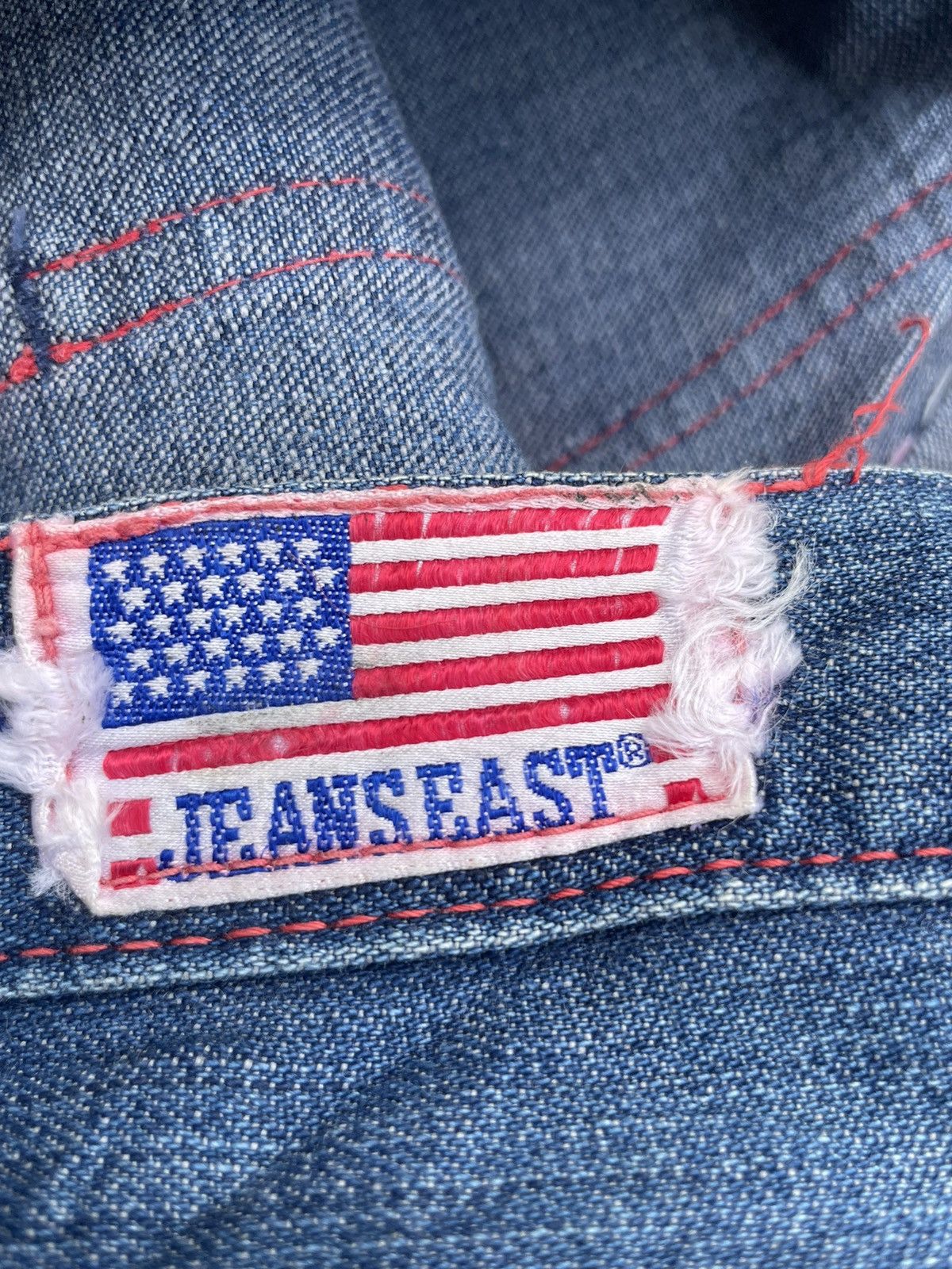 Japanese Brand Vintage Flare Jeans East Faded Denim Size 29" - 17 Thumbnail