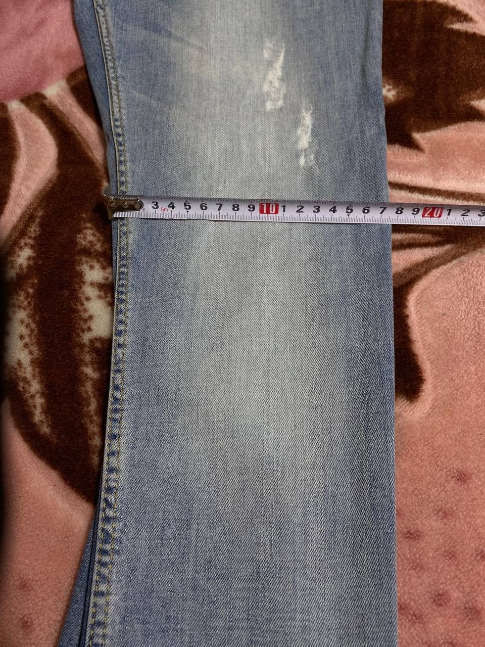 Japanese Brand Dirty Painted Distressed Flower print Faded Baggy Jeans Y2K Size US 30 / EU 46 - 9 Thumbnail