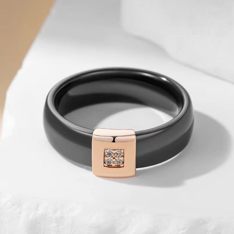 Jewelry Black Ceramics Ring Size ONE SIZE - 2 Thumbnail