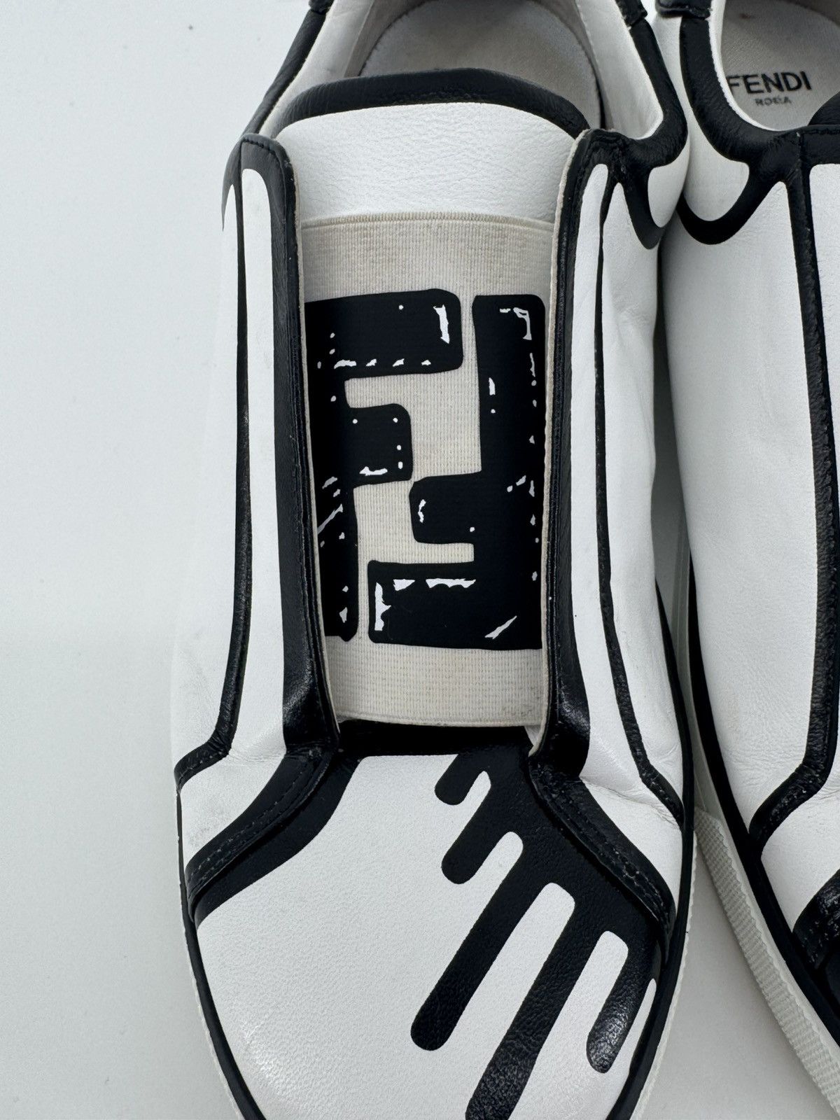 Fendi Fendi x Joshua Vides leather slip-on sneakers Size 38 Size US 8 / IT 38 - 10 Thumbnail