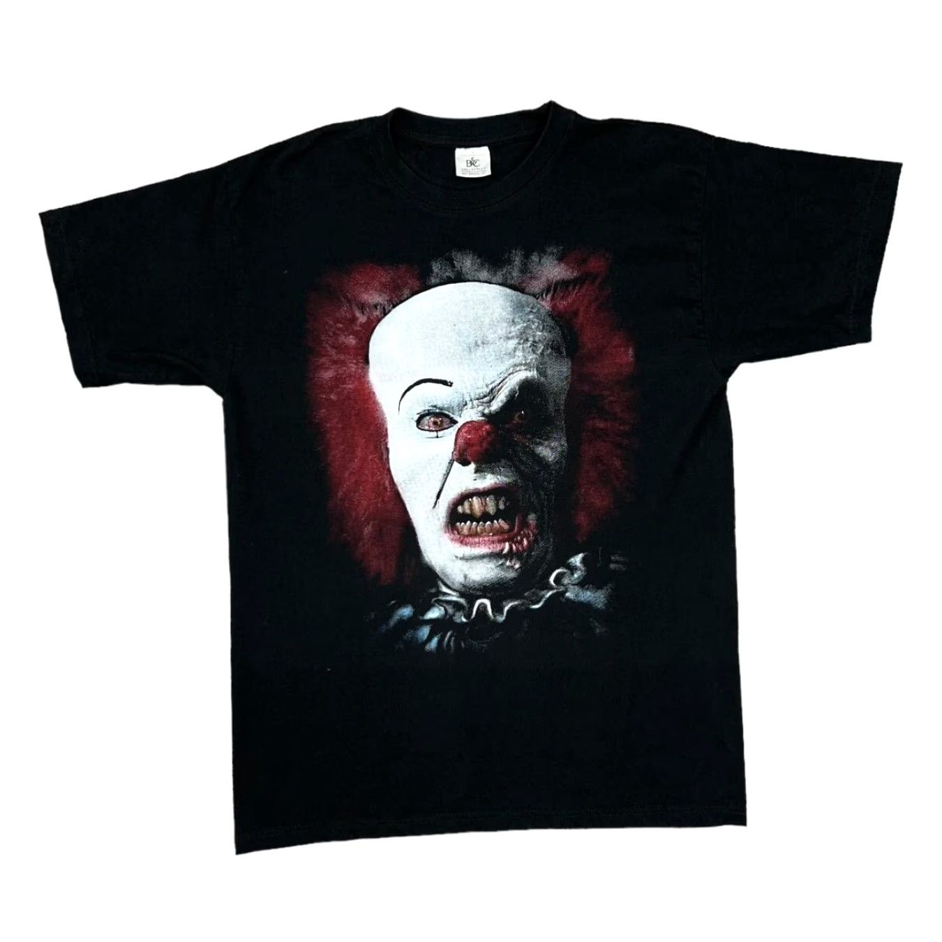 Vintage Stephen King's IT "PENNYWISE THE CLOWN" Horror Movie Graphic T-Shirt Small Black Mens Shirt Short Sleeve Size US S / EU 44-46 / 1 - 2 Thumbnail