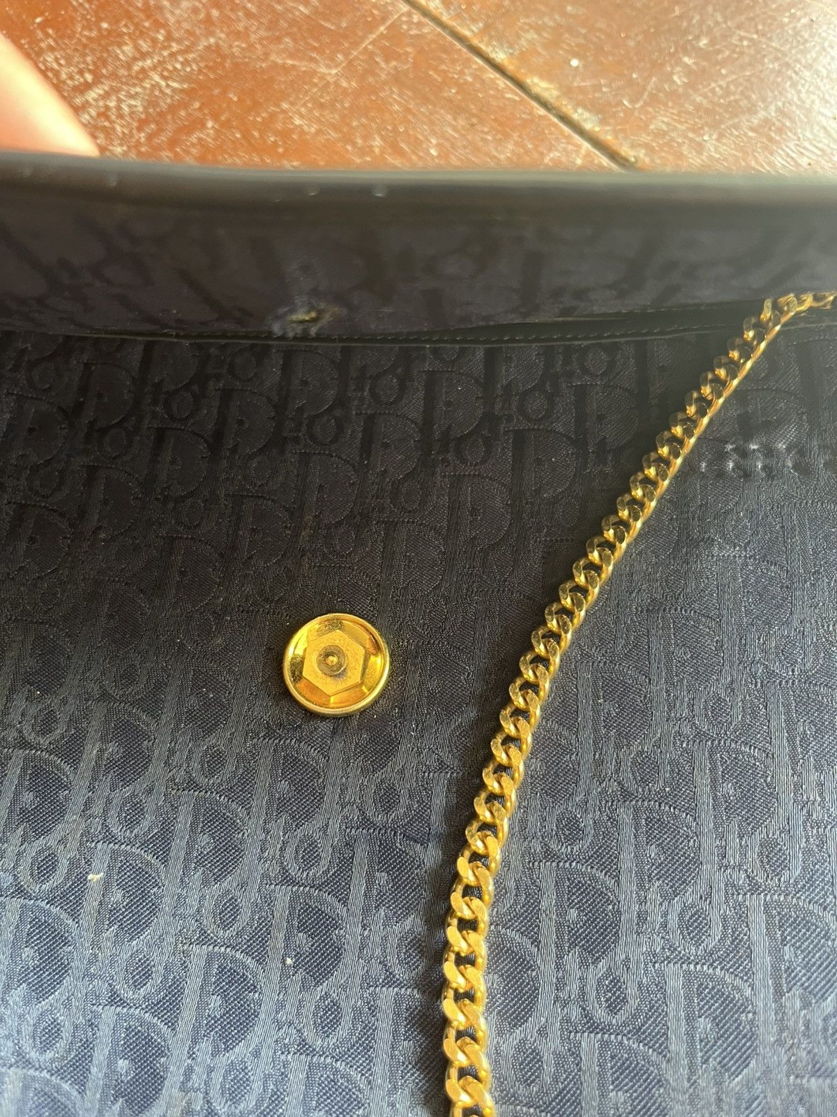 Dior 💥 Christian Dior Trotter Logo Jacquard Chain bag Navy 2cds2t Size ONE SIZE - 11 Thumbnail