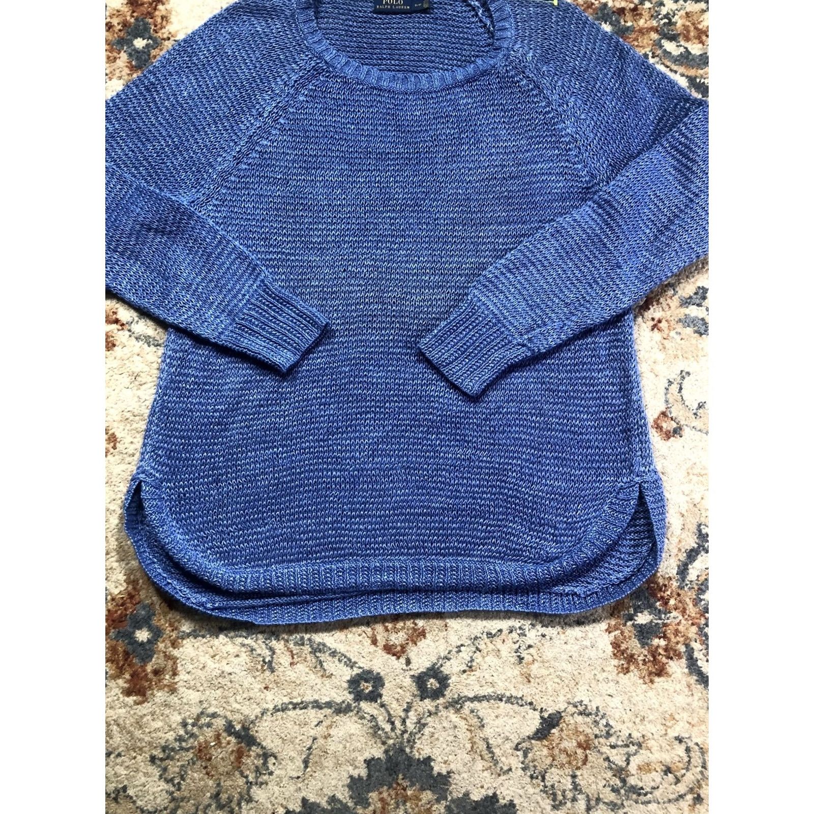Polo Ralph Lauren Polo Ralph Lauren Sweater Womens Small Blue Tunic Long Sleeve Crewneck Pullover Size S / US 4 / IT 40 - 5 Thumbnail