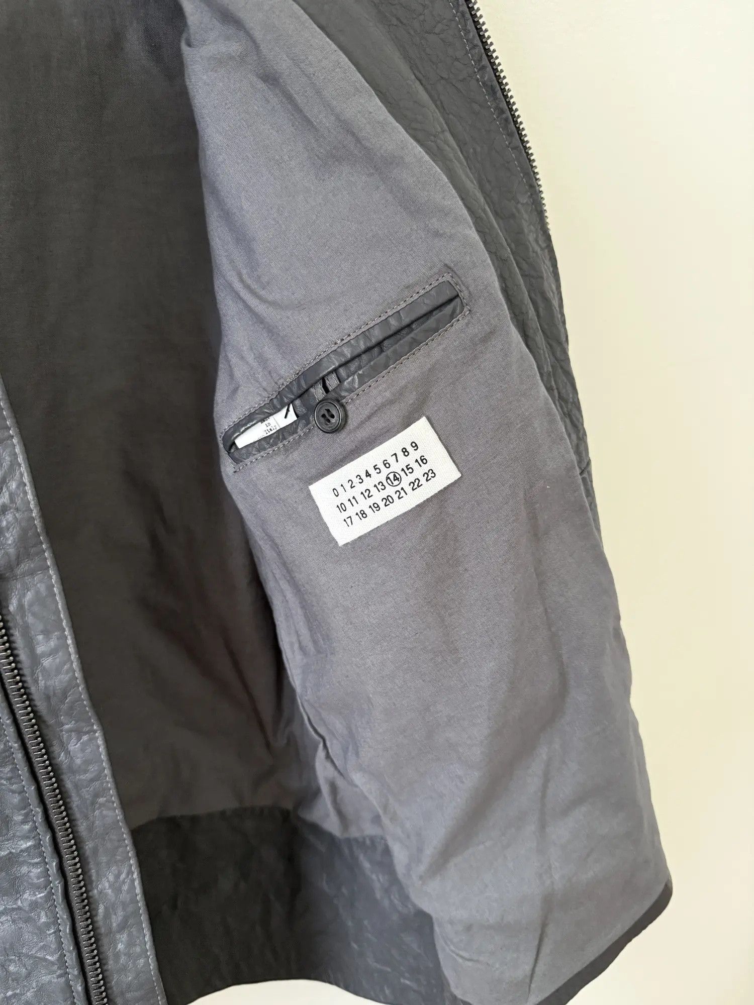 Maison Margiela Masion Margielo Crinkled Leather Moto Jacket Size US L / EU 52-54 / 3 - 7 Thumbnail