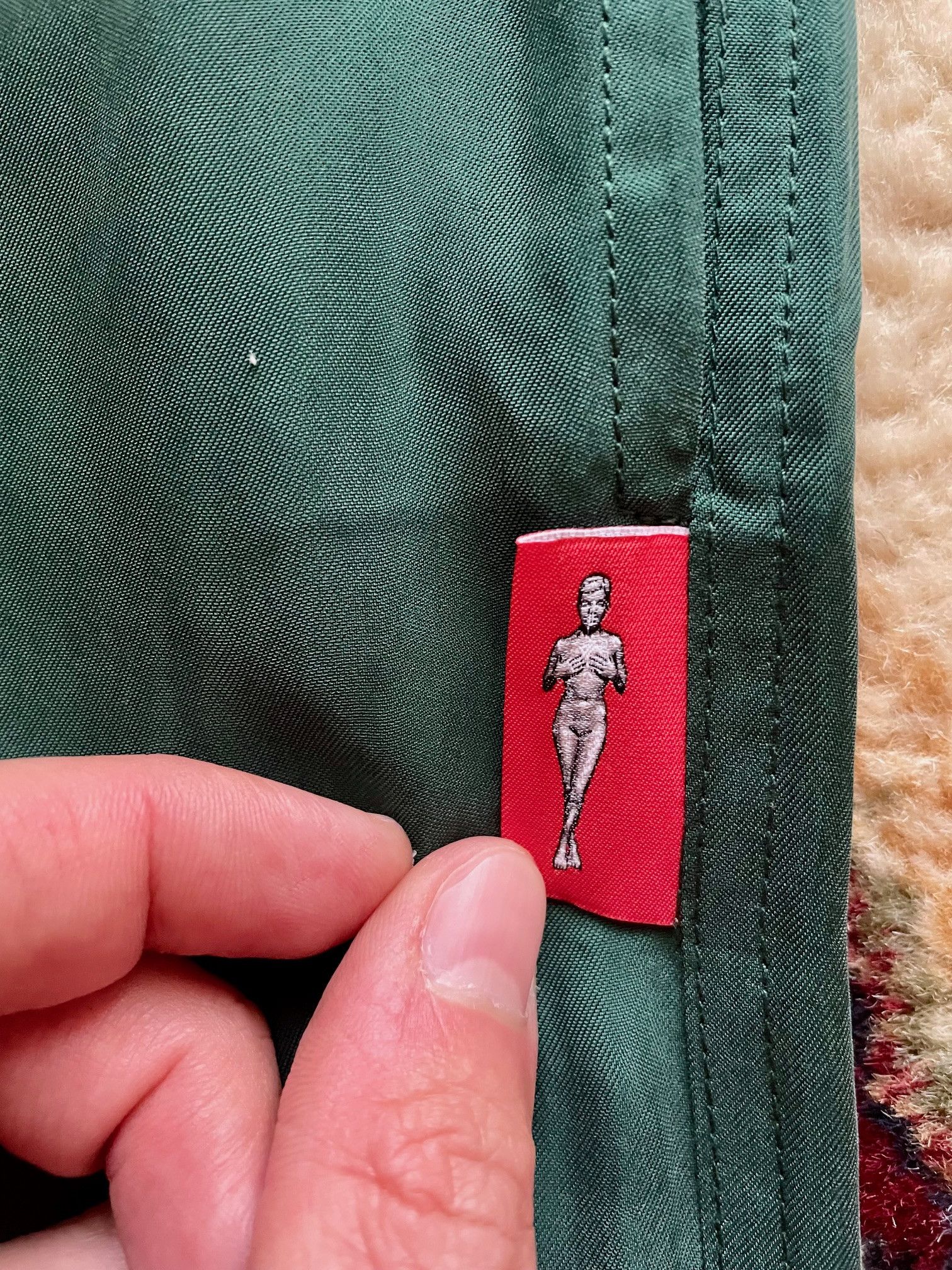 Rochambeau Cupro Silky Sweatpants Emerald Green Size US 32 / EU 48 - 2 Thumbnail
