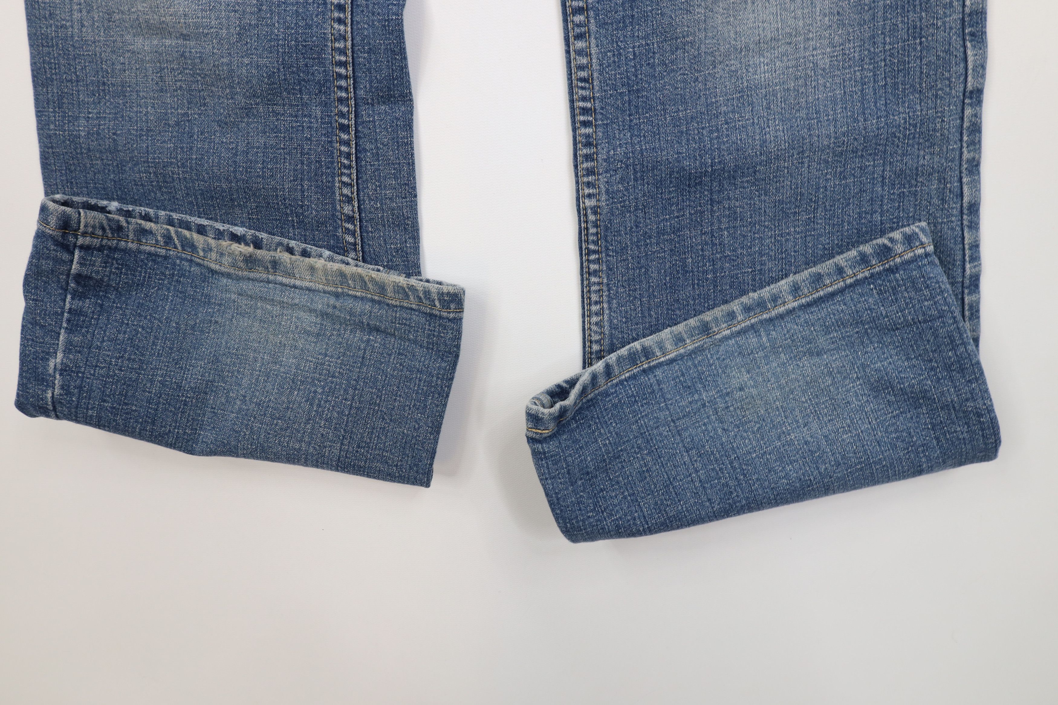 Express Vintage Y2K Express Flared Wide Leg Denim Jeans Stretch Size 30" / US 8 / IT 44 - 6 Thumbnail